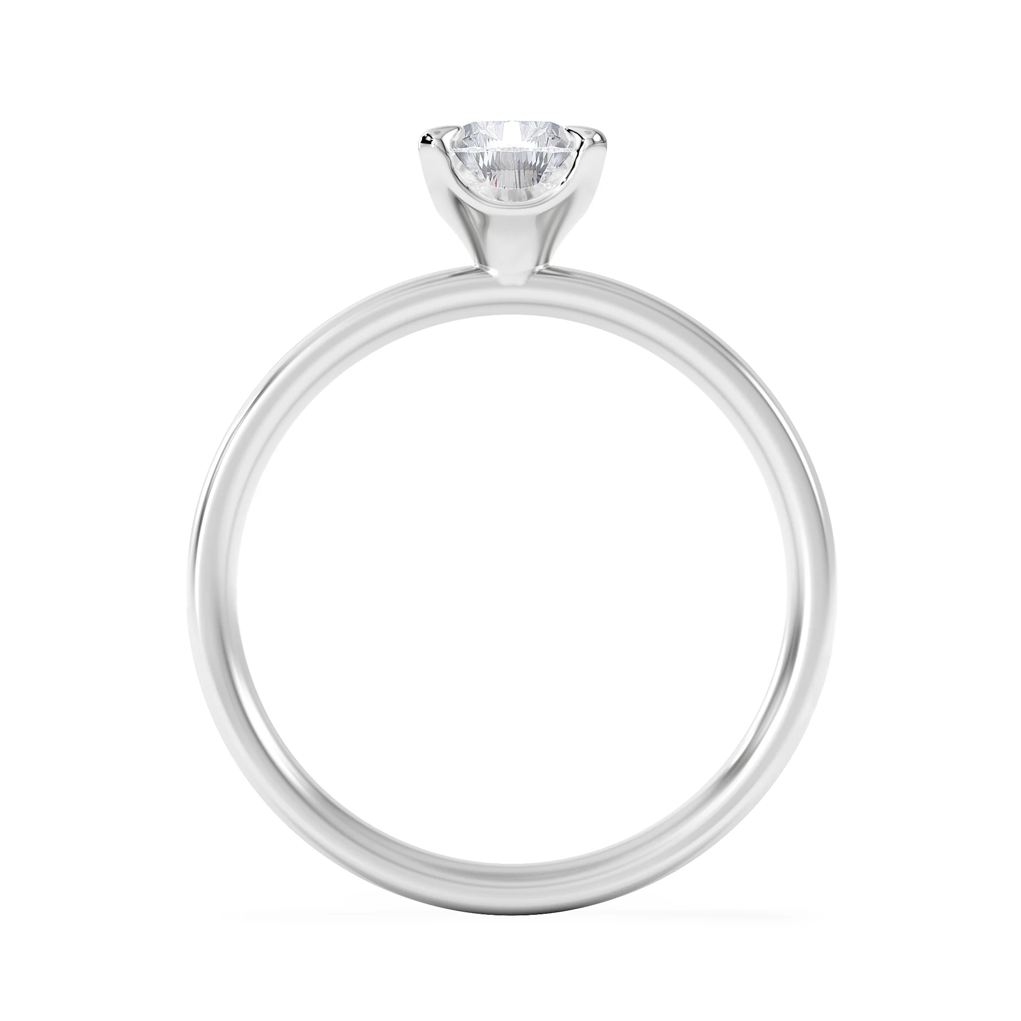 Origin 1.00ct Pear Cut Lab Diamond Solitaire Engagement Ring in Platinum - Image 3
