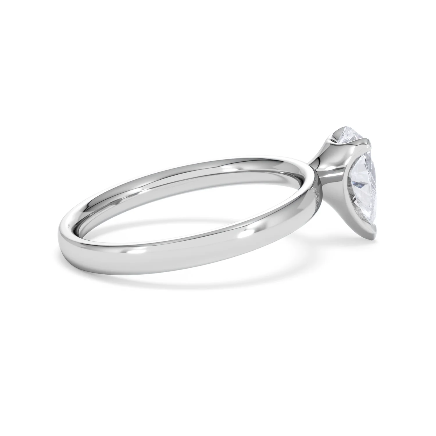 Origin 1.00ct Pear Cut Lab Diamond Solitaire Engagement Ring in Platinum - Image 30
