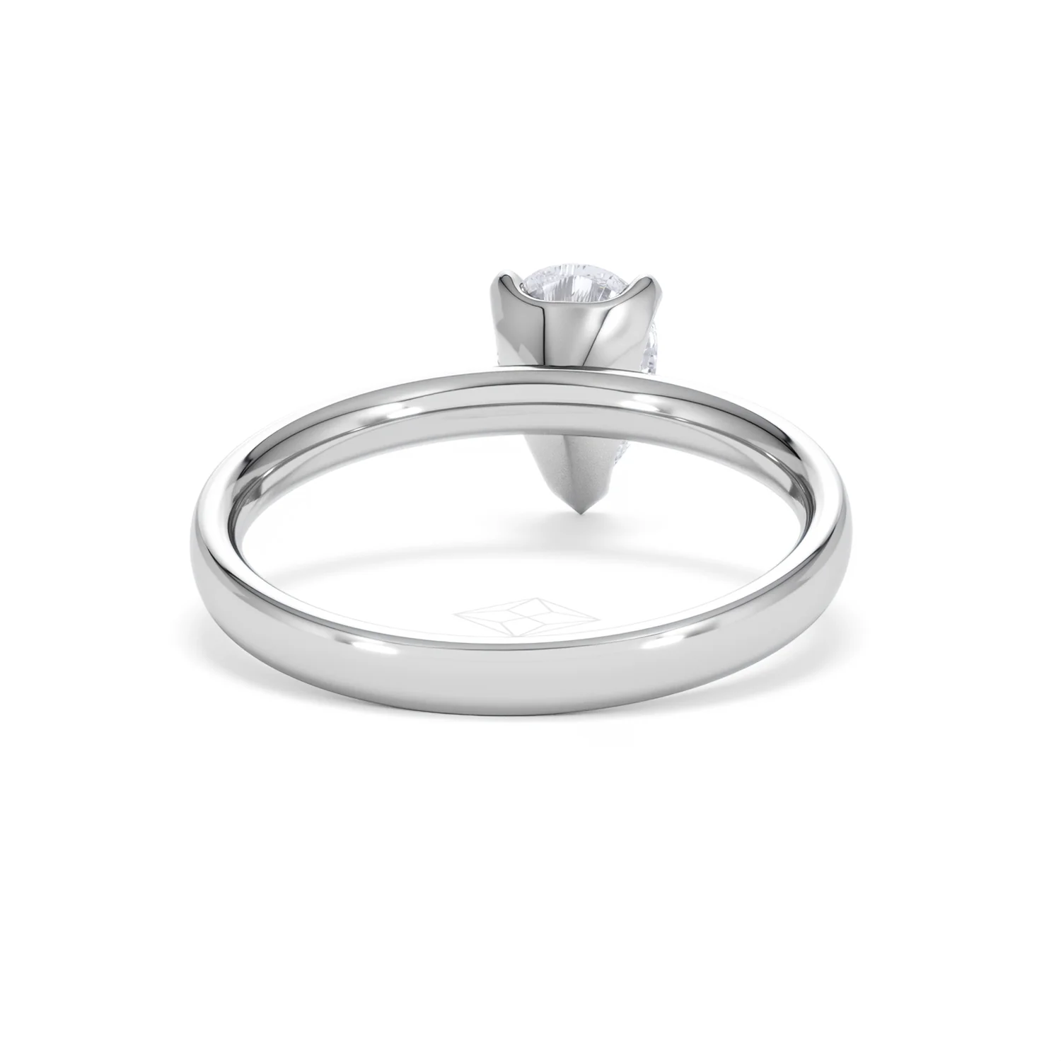 Origin 1.00ct Pear Cut Lab Diamond Solitaire Engagement Ring in Platinum - Image 45