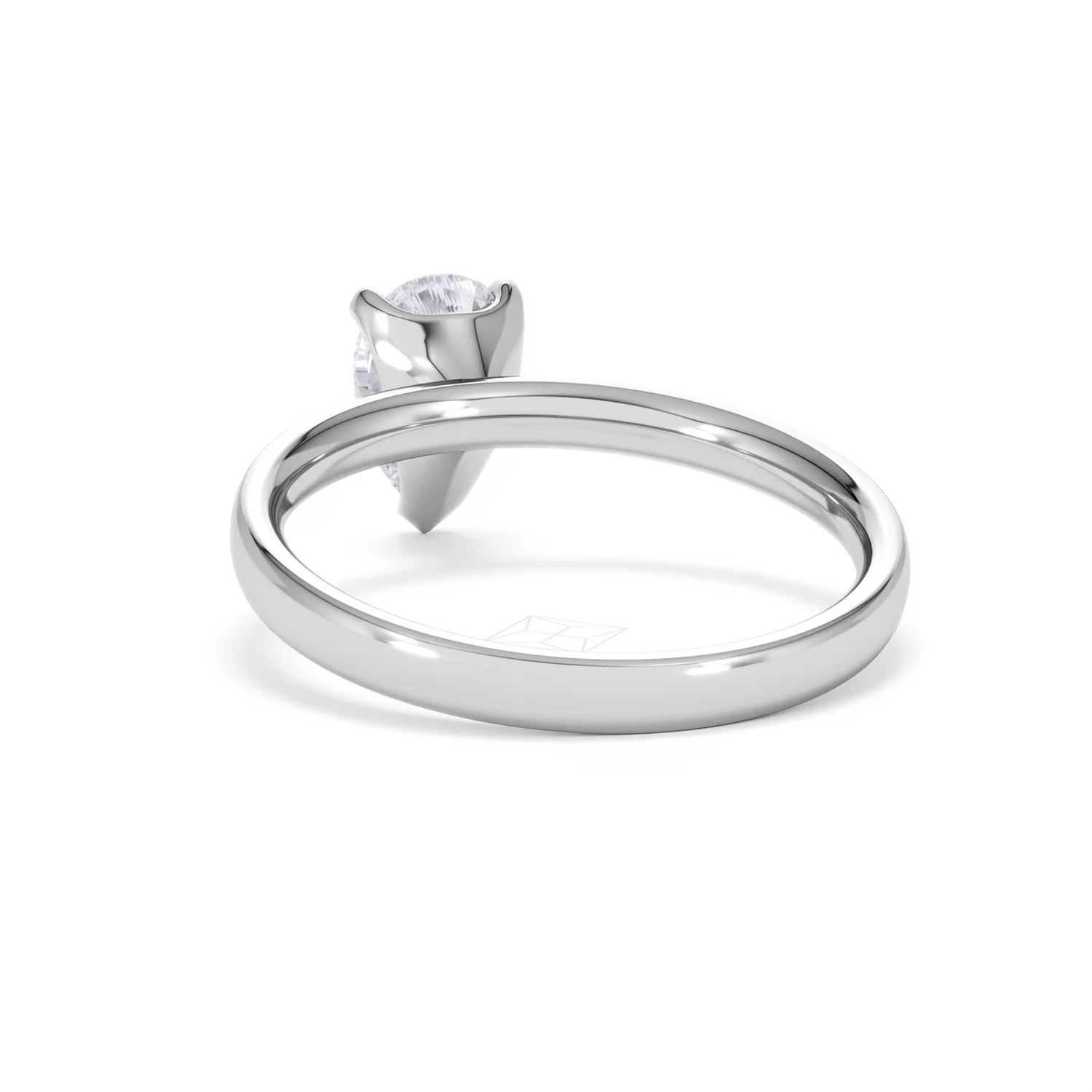 Origin 1.00ct Pear Cut Lab Diamond Solitaire Engagement Ring in Platinum - Image 51