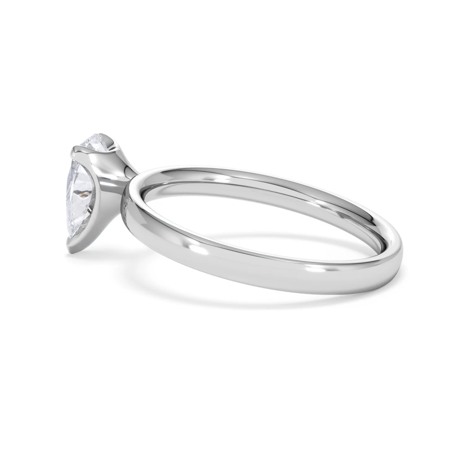 Origin 1.00ct Pear Cut Lab Diamond Solitaire Engagement Ring in Platinum - Image 63