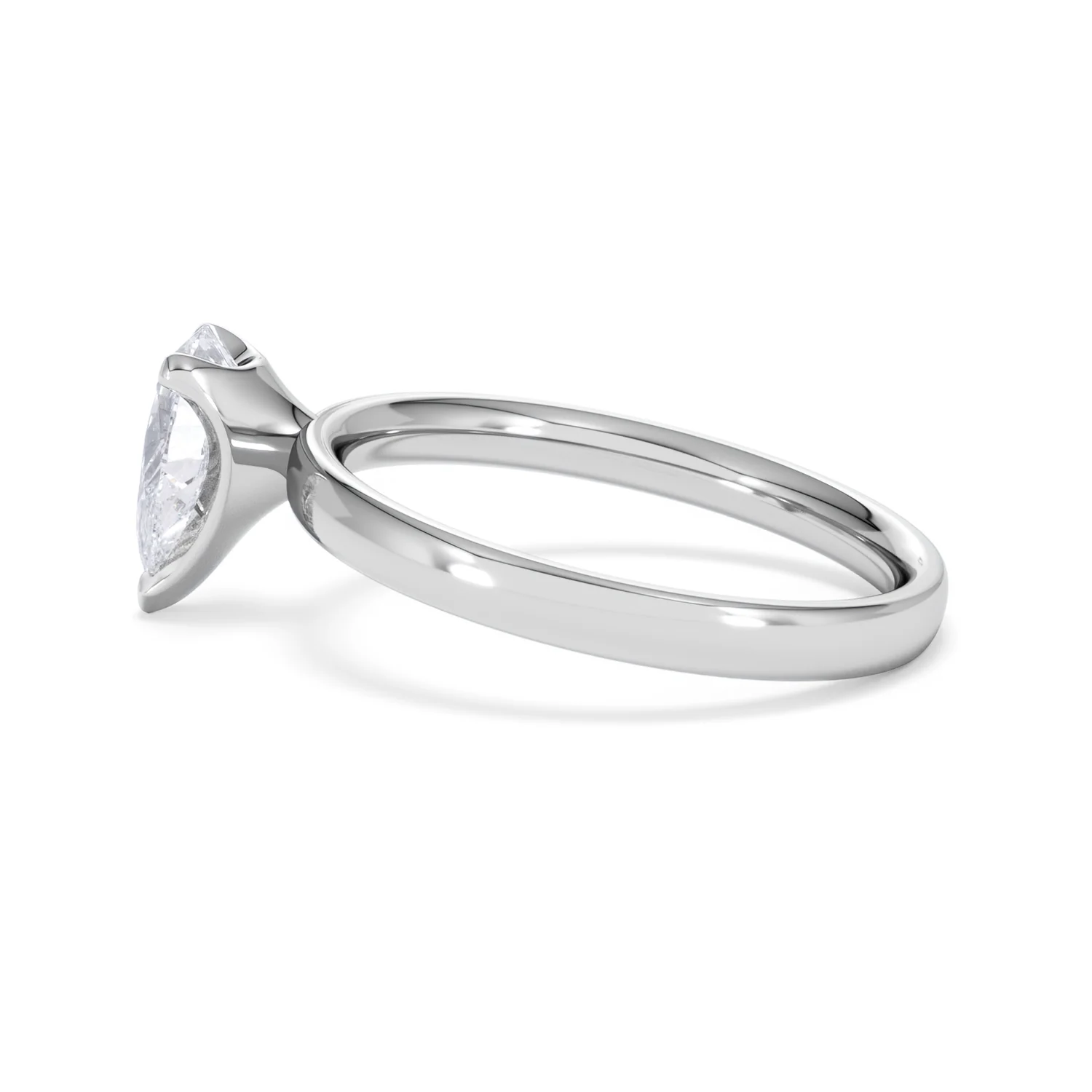 Origin 1.00ct Pear Cut Lab Diamond Solitaire Engagement Ring in Platinum - Image 65
