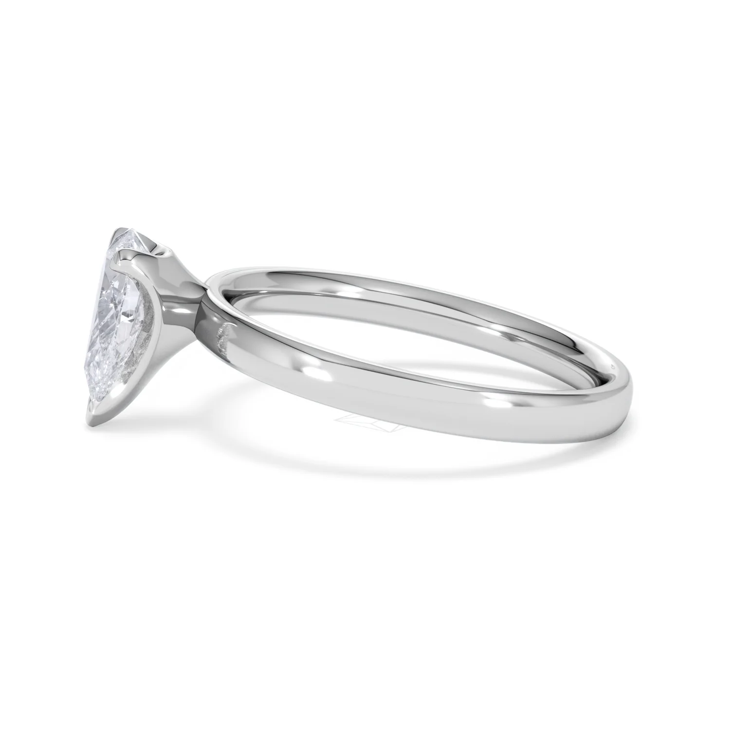 Origin 1.00ct Pear Cut Lab Diamond Solitaire Engagement Ring in Platinum - Image 68