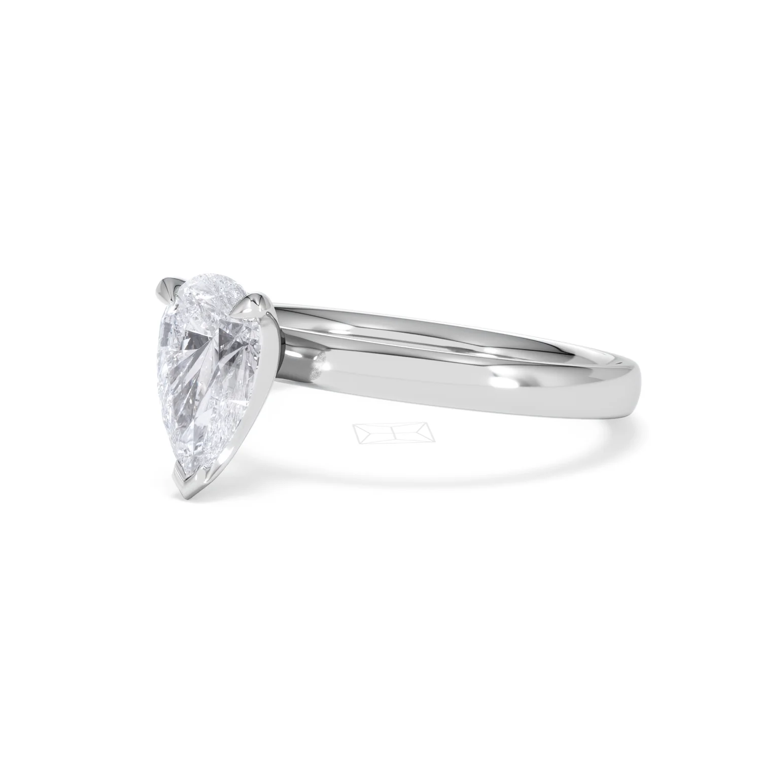 Origin 1.00ct Pear Cut Lab Diamond Solitaire Engagement Ring in Platinum - Image 78