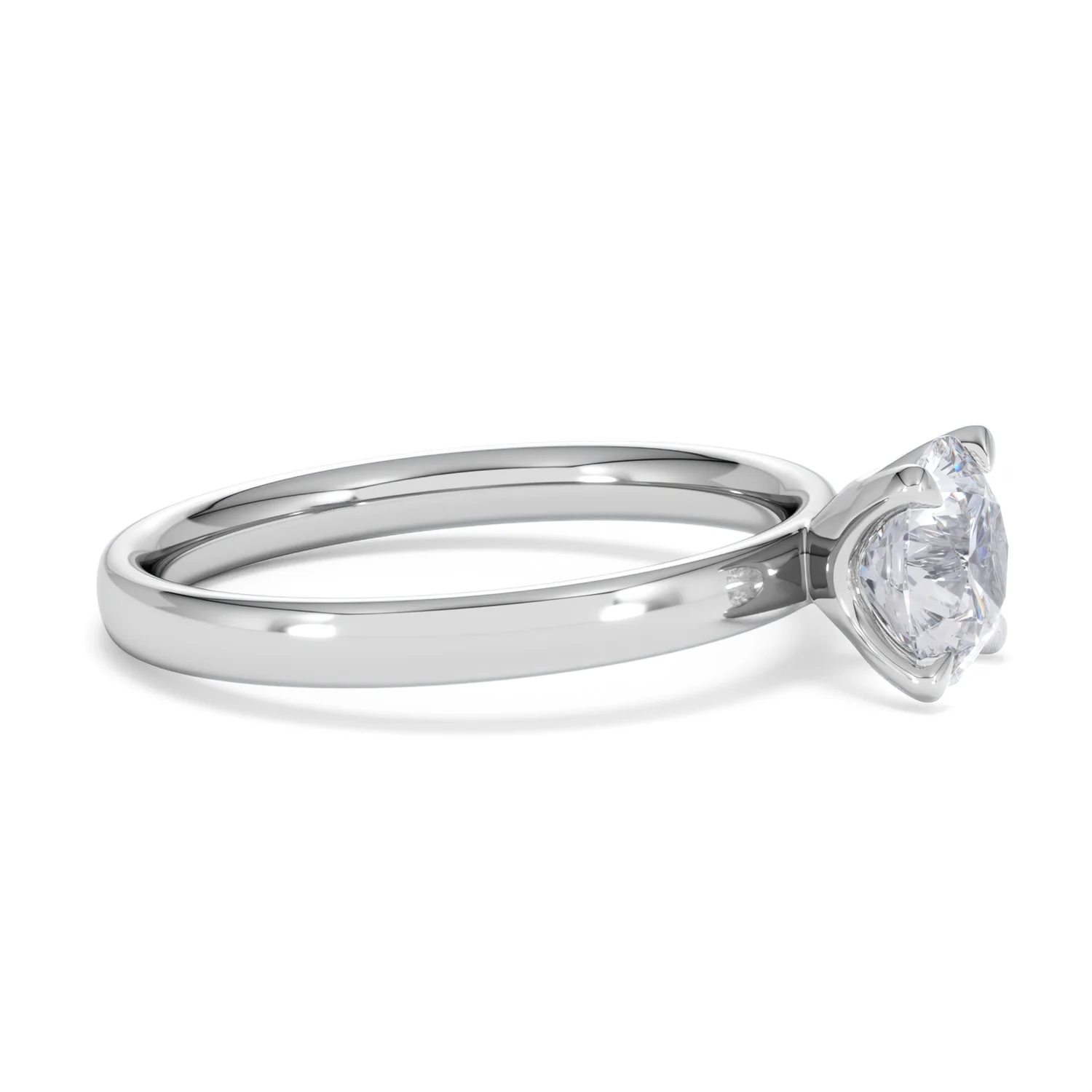 Origin 1.00ct Round Cut Lab Diamond Solitaire Engagement Ring in 18K White Gold - Image 23