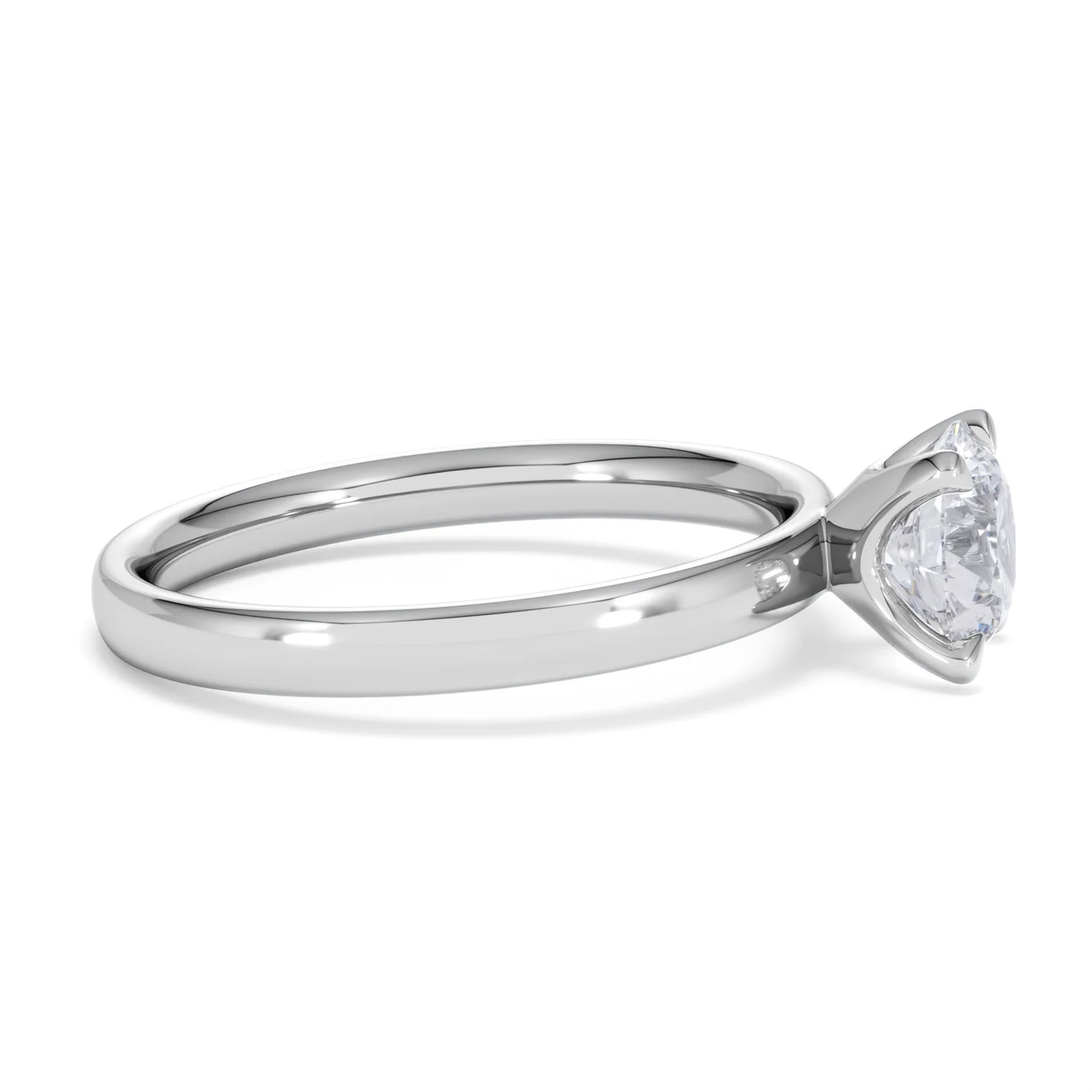 Origin 1.00ct Round Cut Lab Diamond Solitaire Engagement Ring in 18K White Gold - Image 25