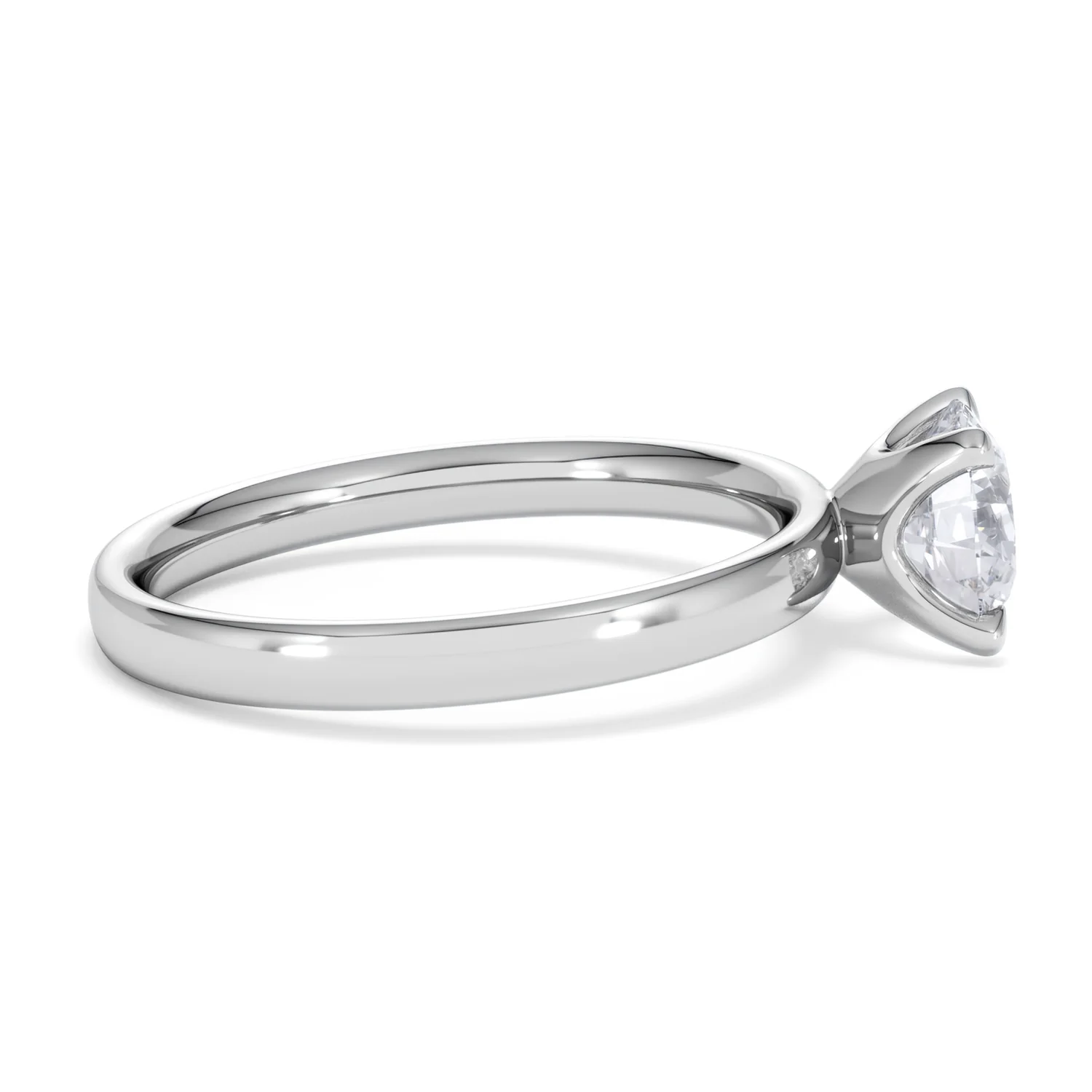 Origin 1.00ct Round Cut Lab Diamond Solitaire Engagement Ring in 18K White Gold - Image 28