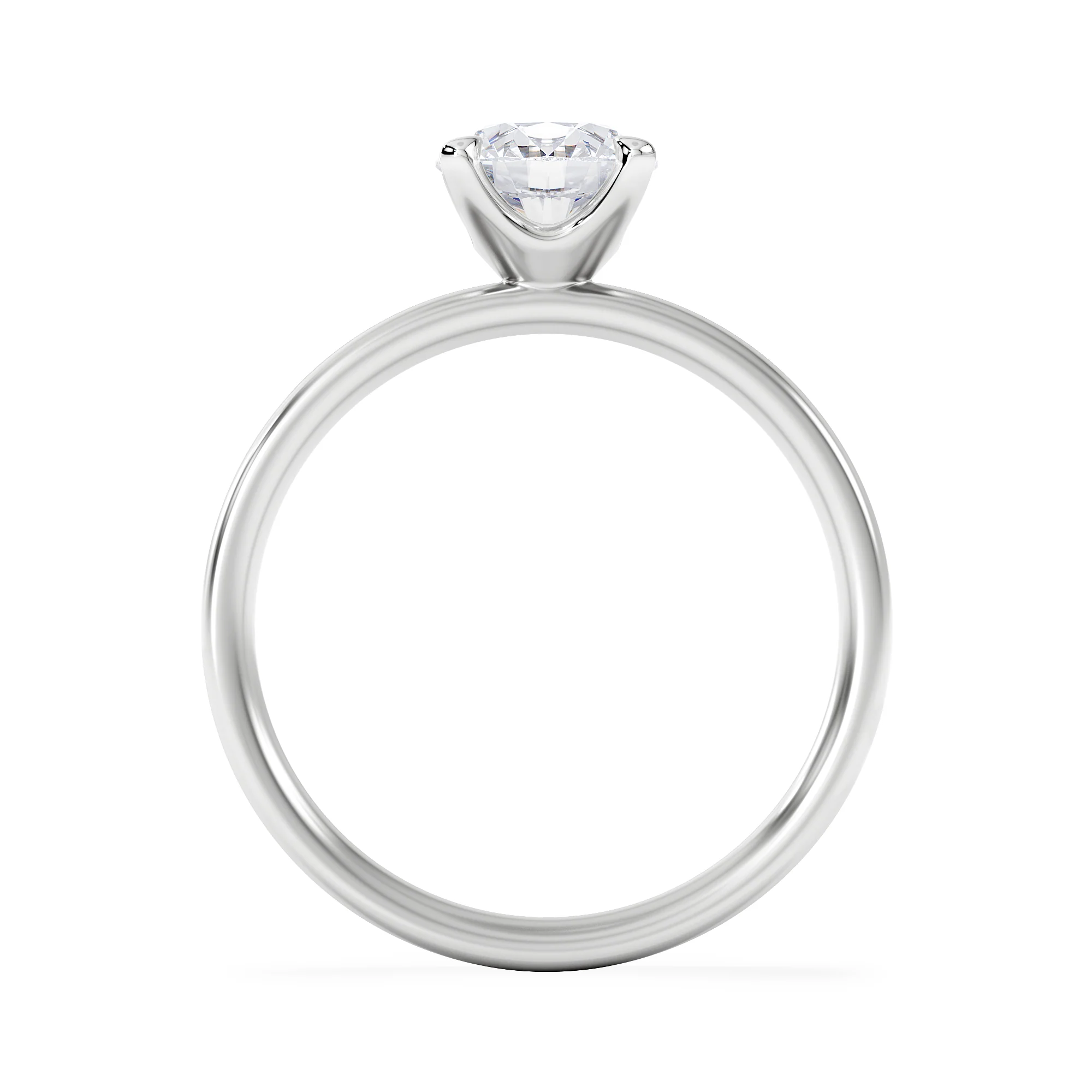 Origin 1.00ct Round Cut Lab Diamond Solitaire Engagement Ring in 18K White Gold - Image 3
