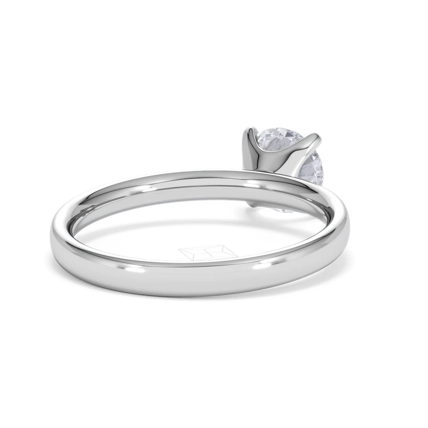 Origin 1.00ct Round Cut Lab Diamond Solitaire Engagement Ring in 18K White Gold - Image 42