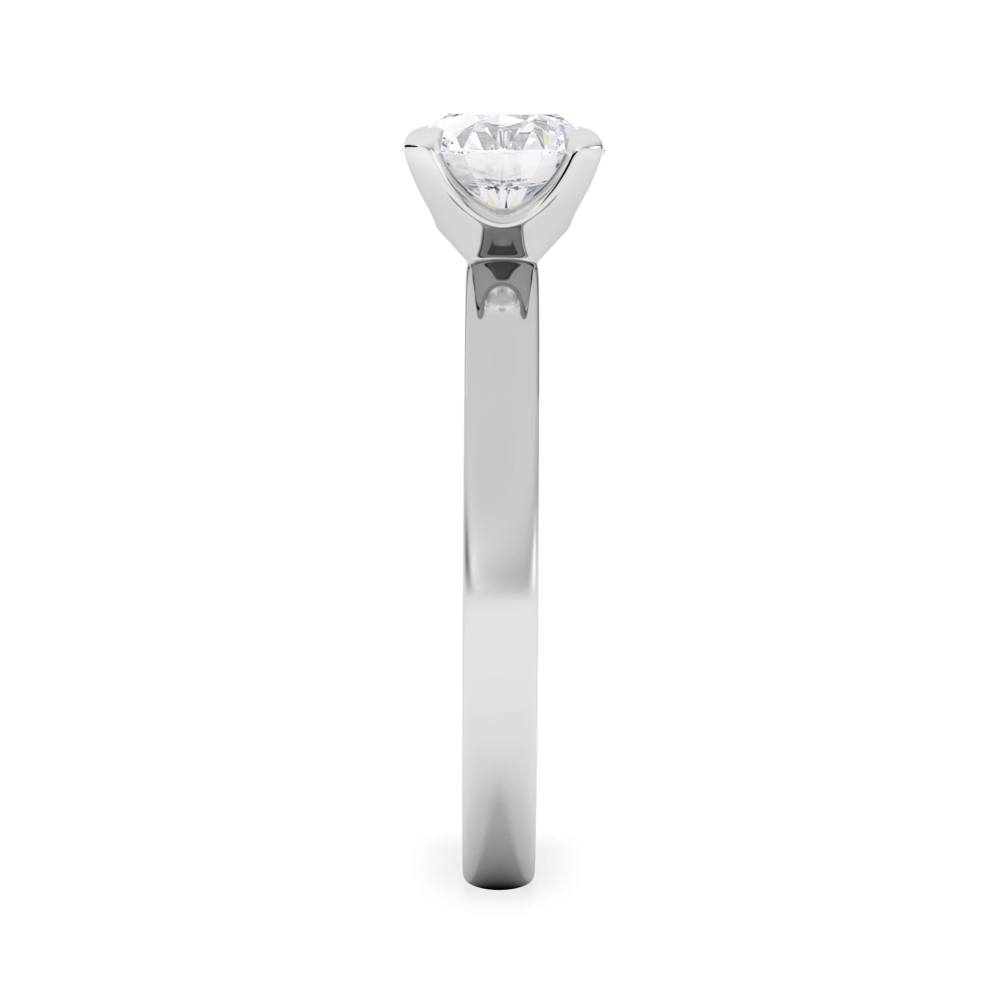 Origin 1.00ct Round Cut Lab Diamond Solitaire Engagement Ring in 18K White Gold - Image 5