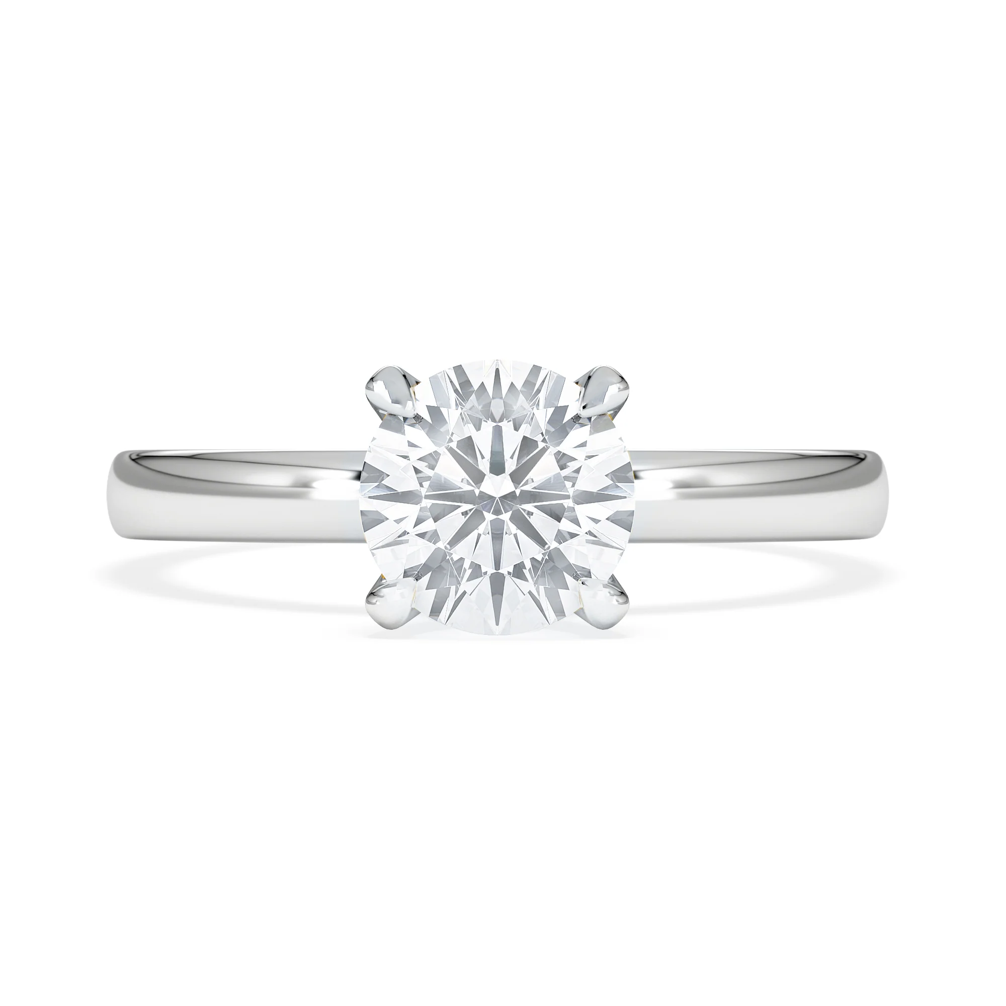 Origin 1.00ct Round Cut Lab Diamond Solitaire Engagement Ring in 18K White Gold - Image 7