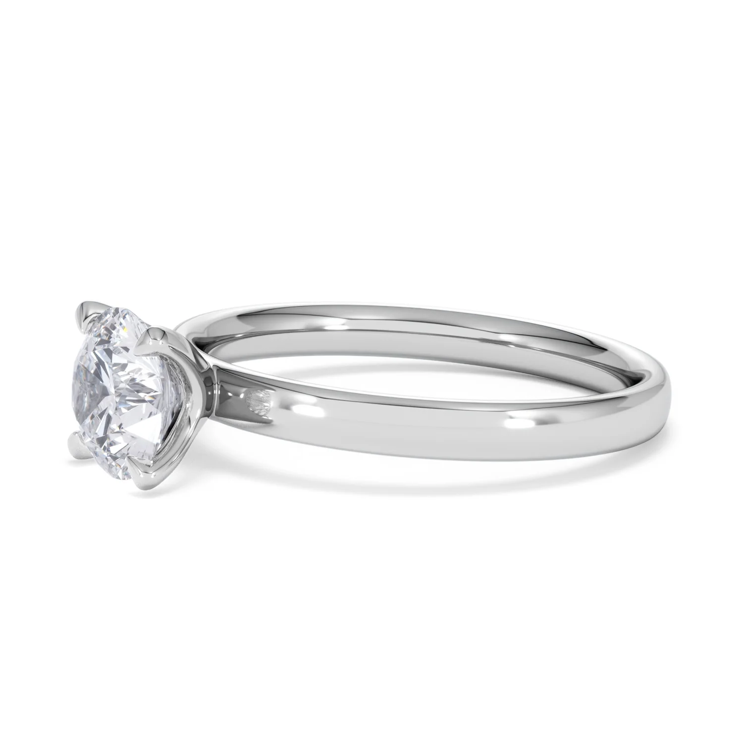 Origin 1.00ct Round Cut Lab Diamond Solitaire Engagement Ring in 18K White Gold - Image 75