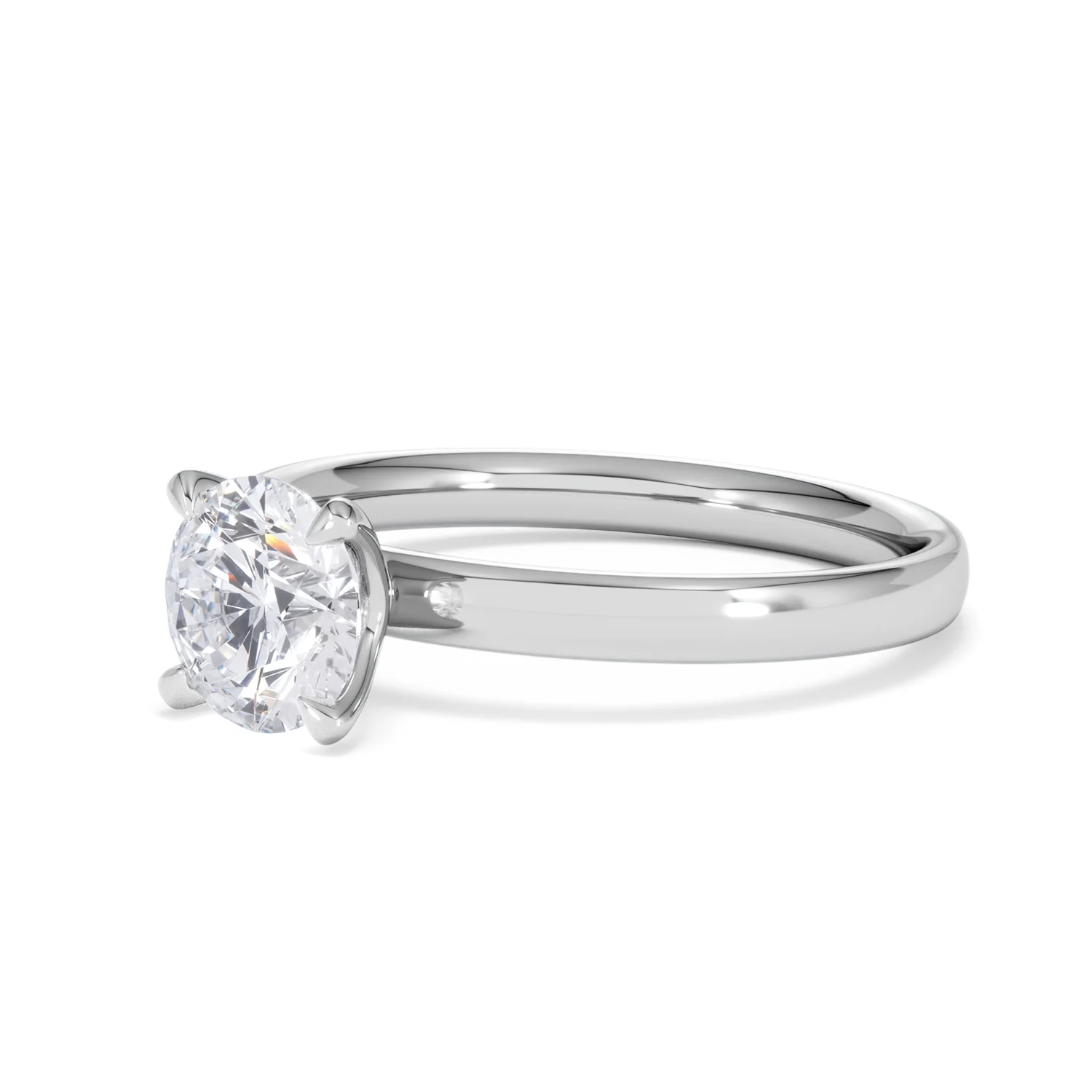 Origin 1.00ct Round Cut Lab Diamond Solitaire Engagement Ring in 18K White Gold - Image 79