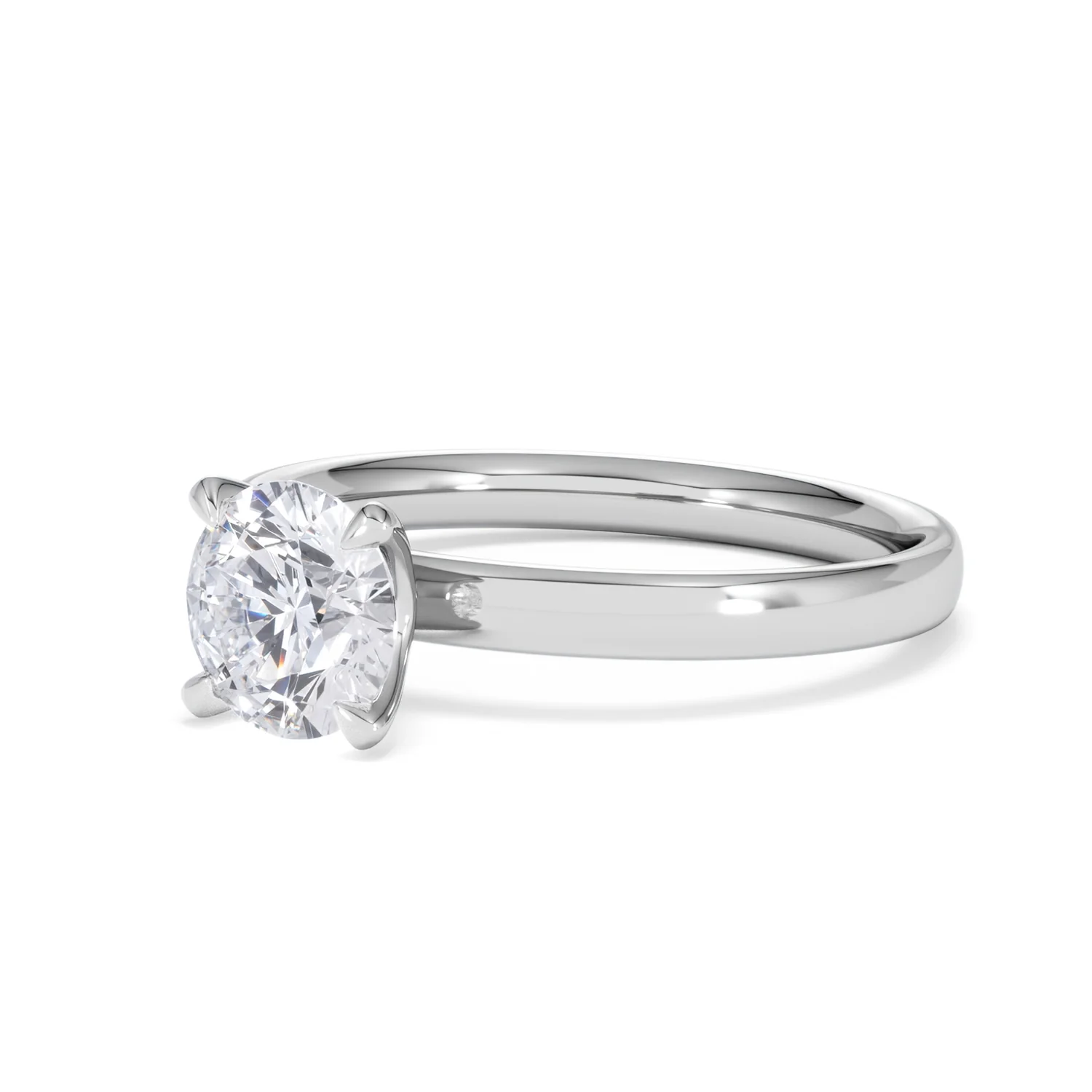 Origin 1.00ct Round Cut Lab Diamond Solitaire Engagement Ring in 18K White Gold - Image 80