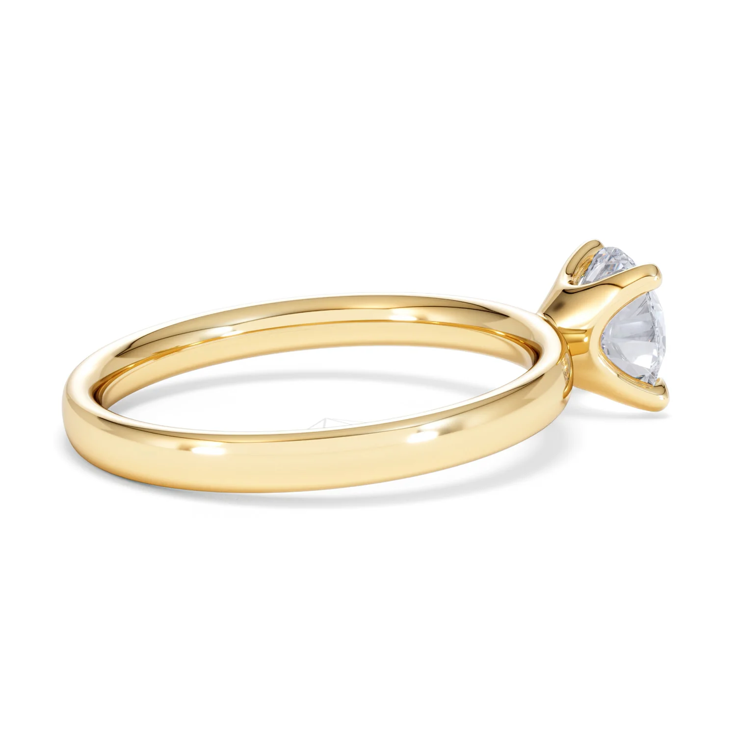 Origin 1.00ct Round Cut Lab Diamond Solitaire Engagement Ring in 18K Yellow Gold - Image 33