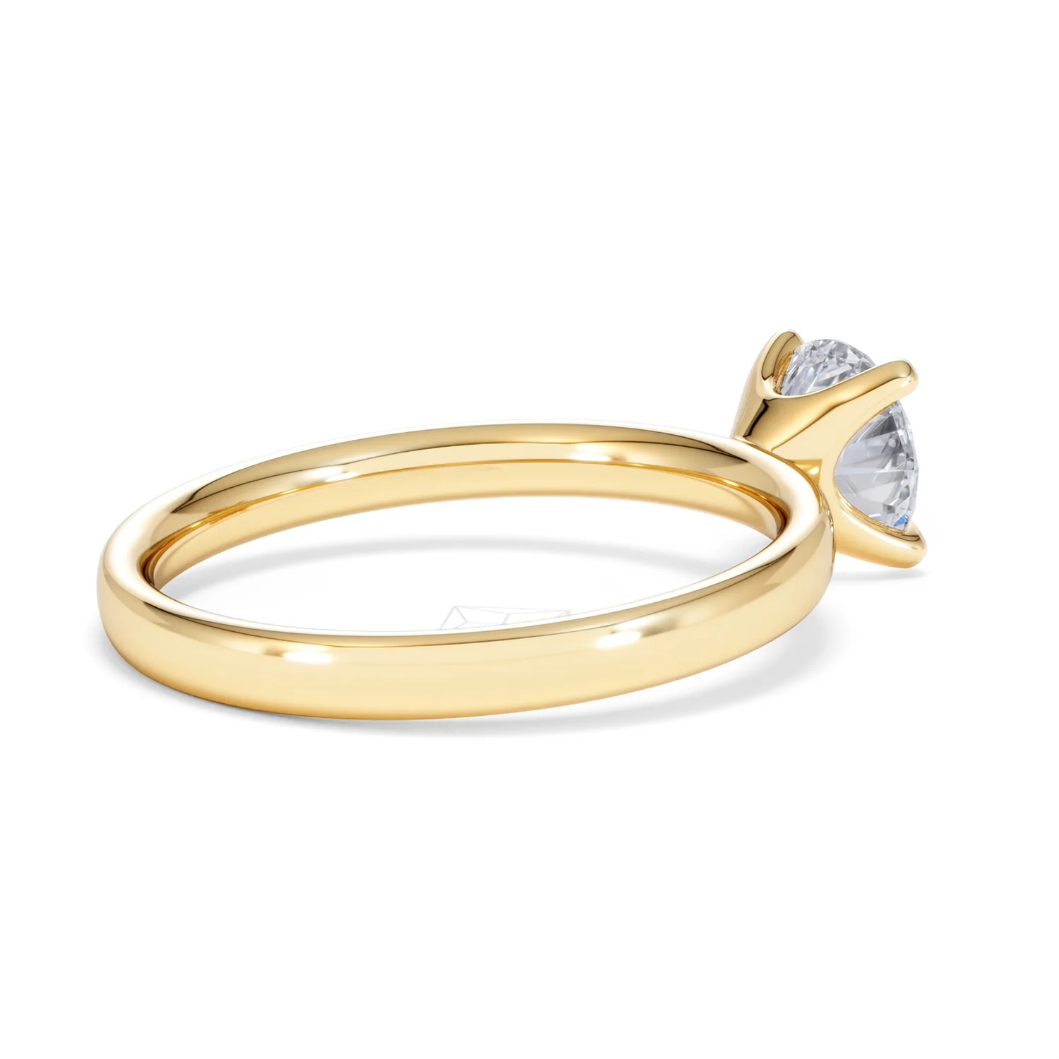 Origin 1.00ct Round Cut Lab Diamond Solitaire Engagement Ring in 18K Yellow Gold - Image 36