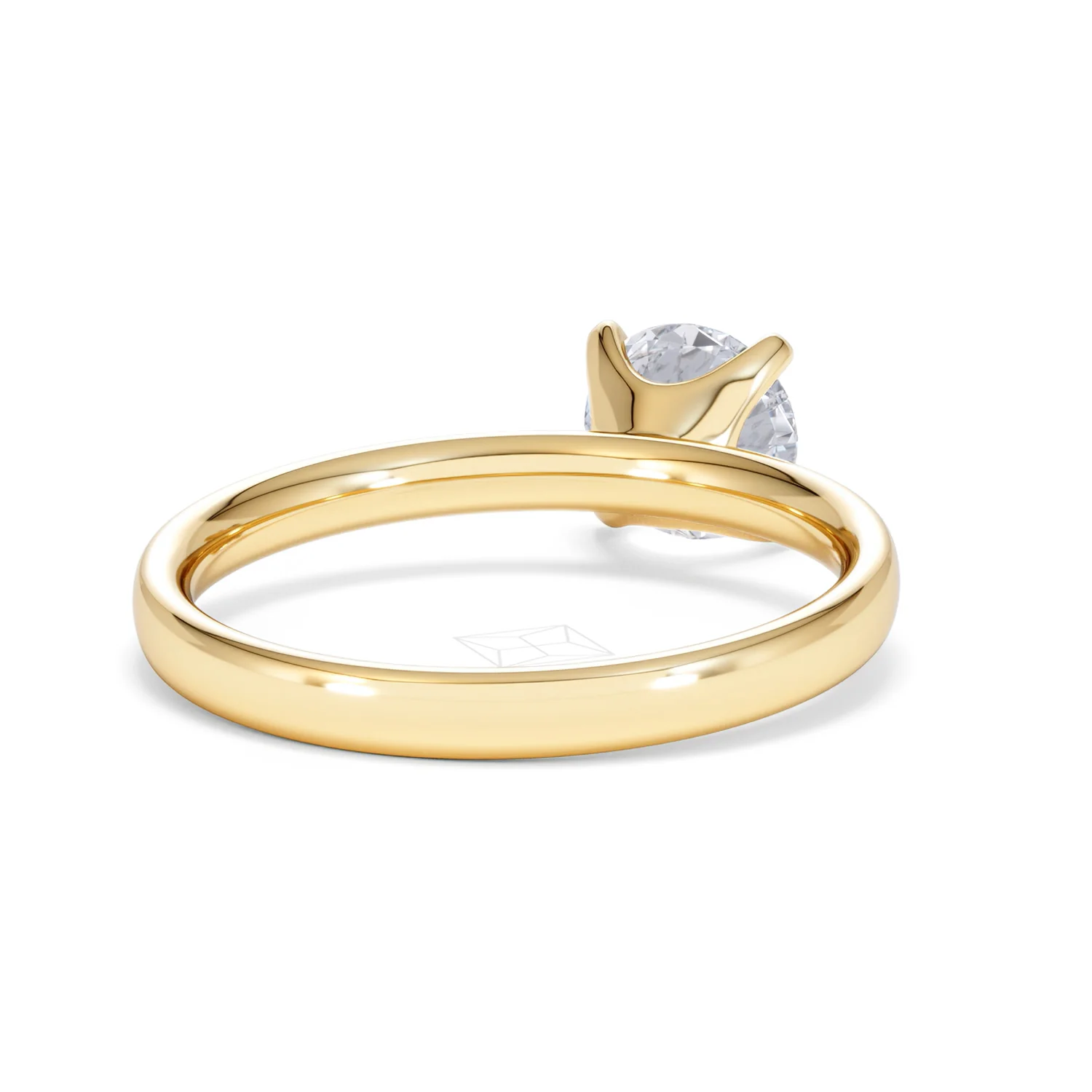 Origin 1.00ct Round Cut Lab Diamond Solitaire Engagement Ring in 18K Yellow Gold - Image 43