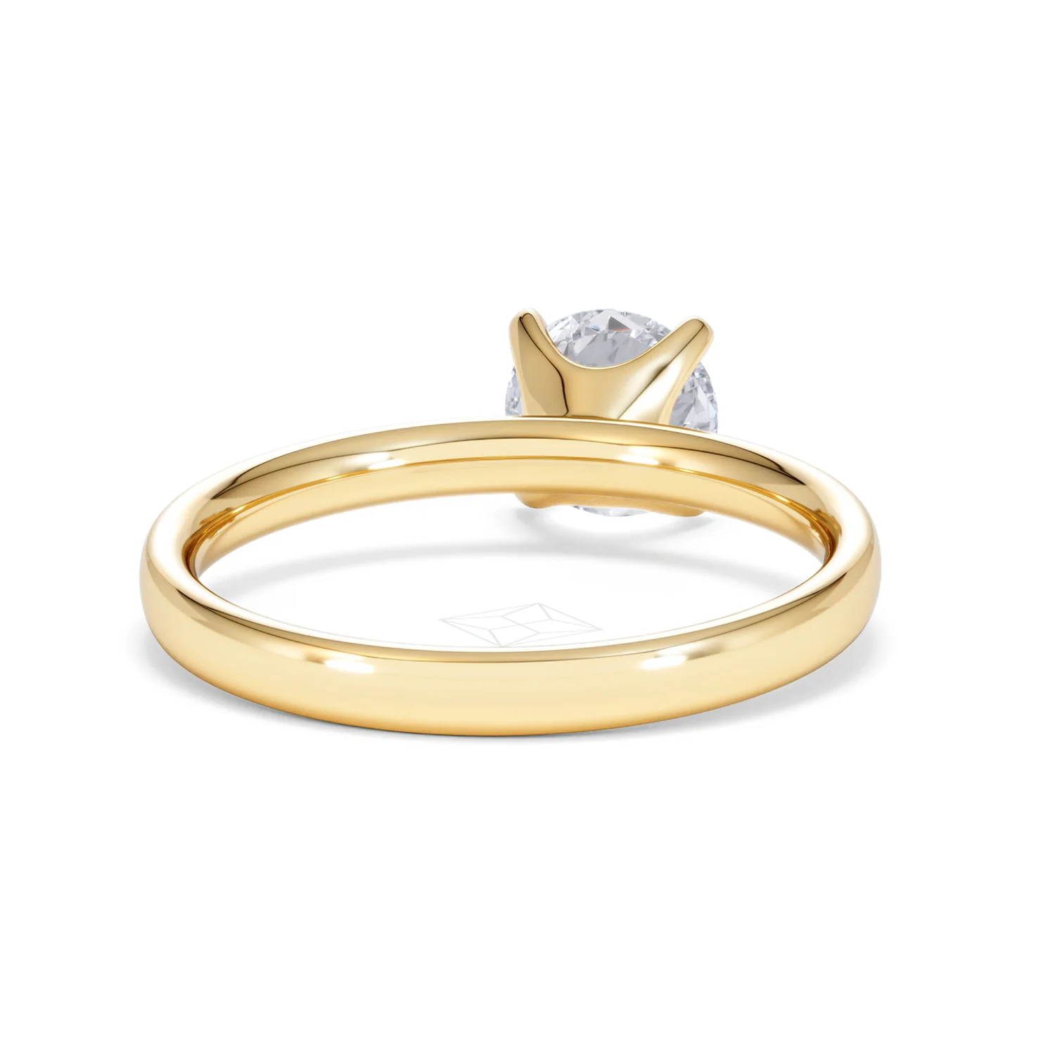 Origin 1.00ct Round Cut Lab Diamond Solitaire Engagement Ring in 18K Yellow Gold - Image 45