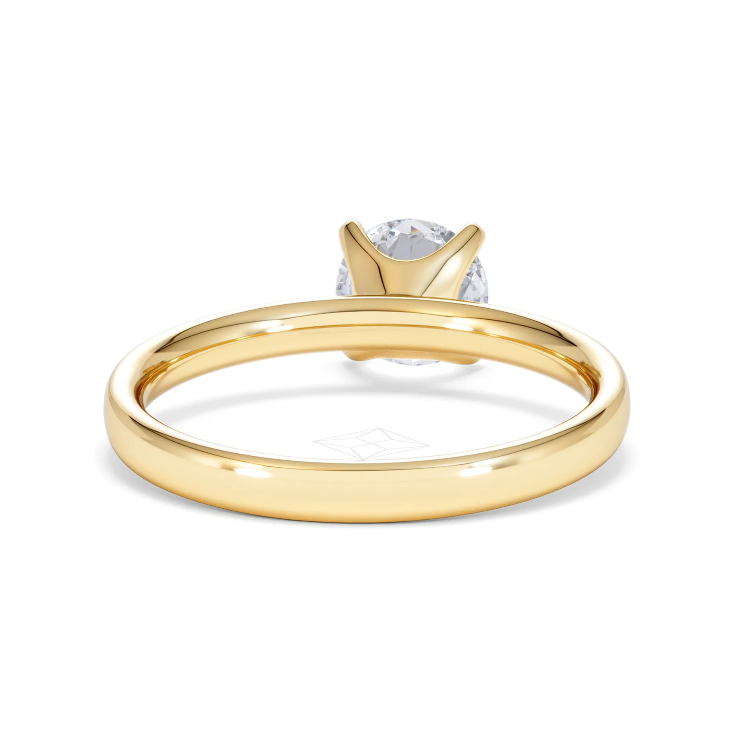 Origin 1.00ct Round Cut Lab Diamond Solitaire Engagement Ring in 18K Yellow Gold - Image 46