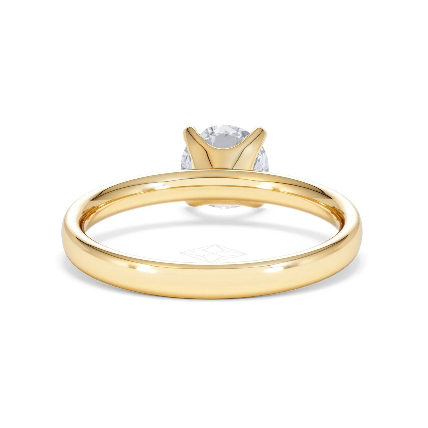 Origin 1.00ct Round Cut Lab Diamond Solitaire Engagement Ring in 18K Yellow Gold - Image 47