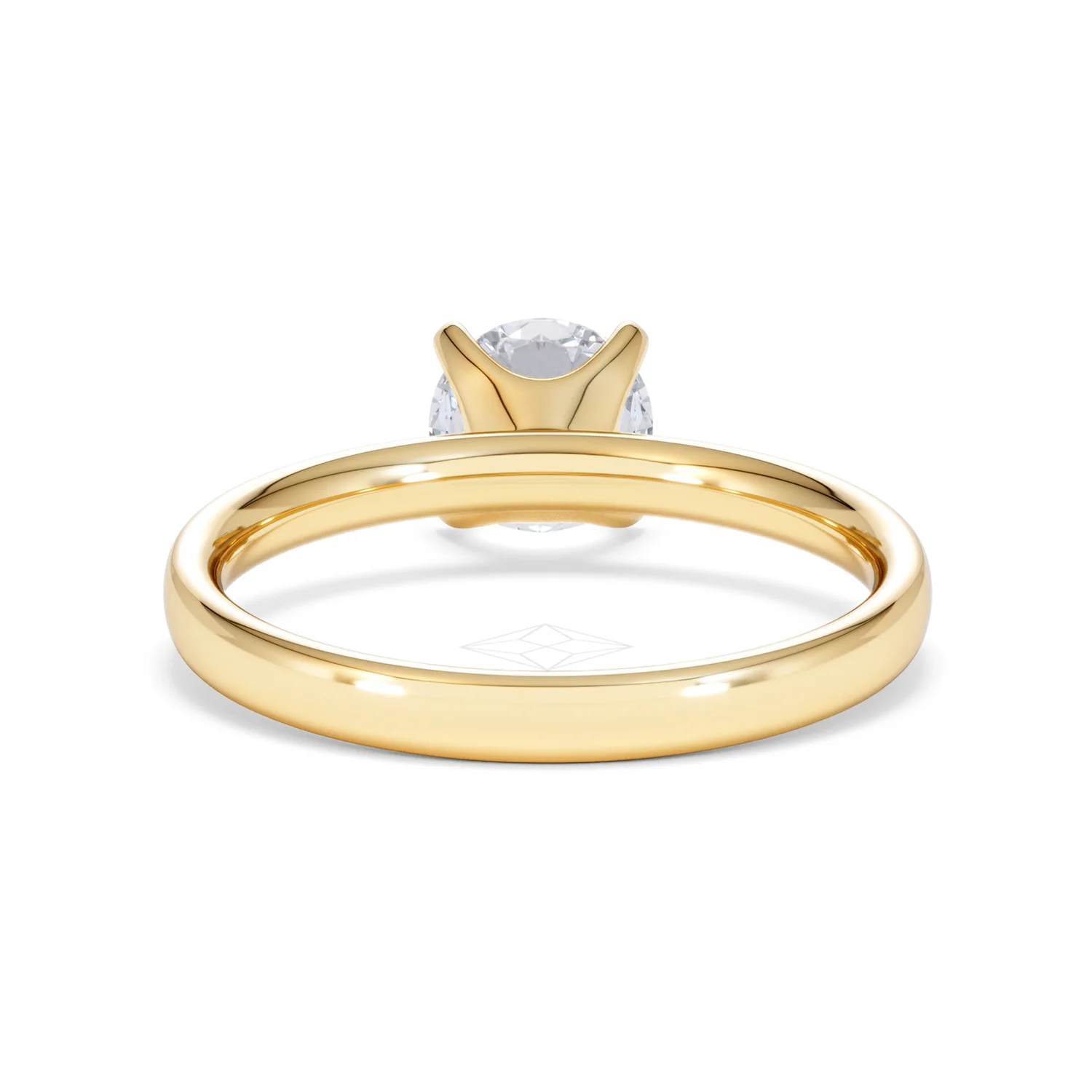 Origin 1.00ct Round Cut Lab Diamond Solitaire Engagement Ring in 18K Yellow Gold - Image 48