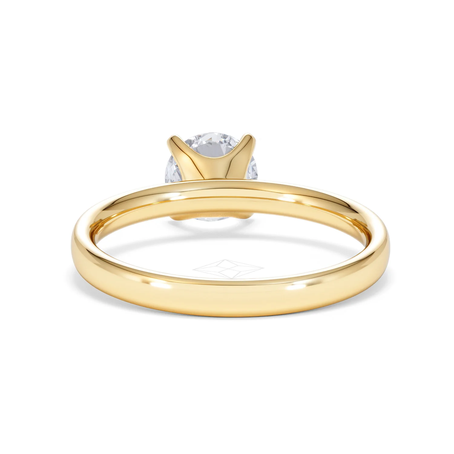 Origin 1.00ct Round Cut Lab Diamond Solitaire Engagement Ring in 18K Yellow Gold - Image 49