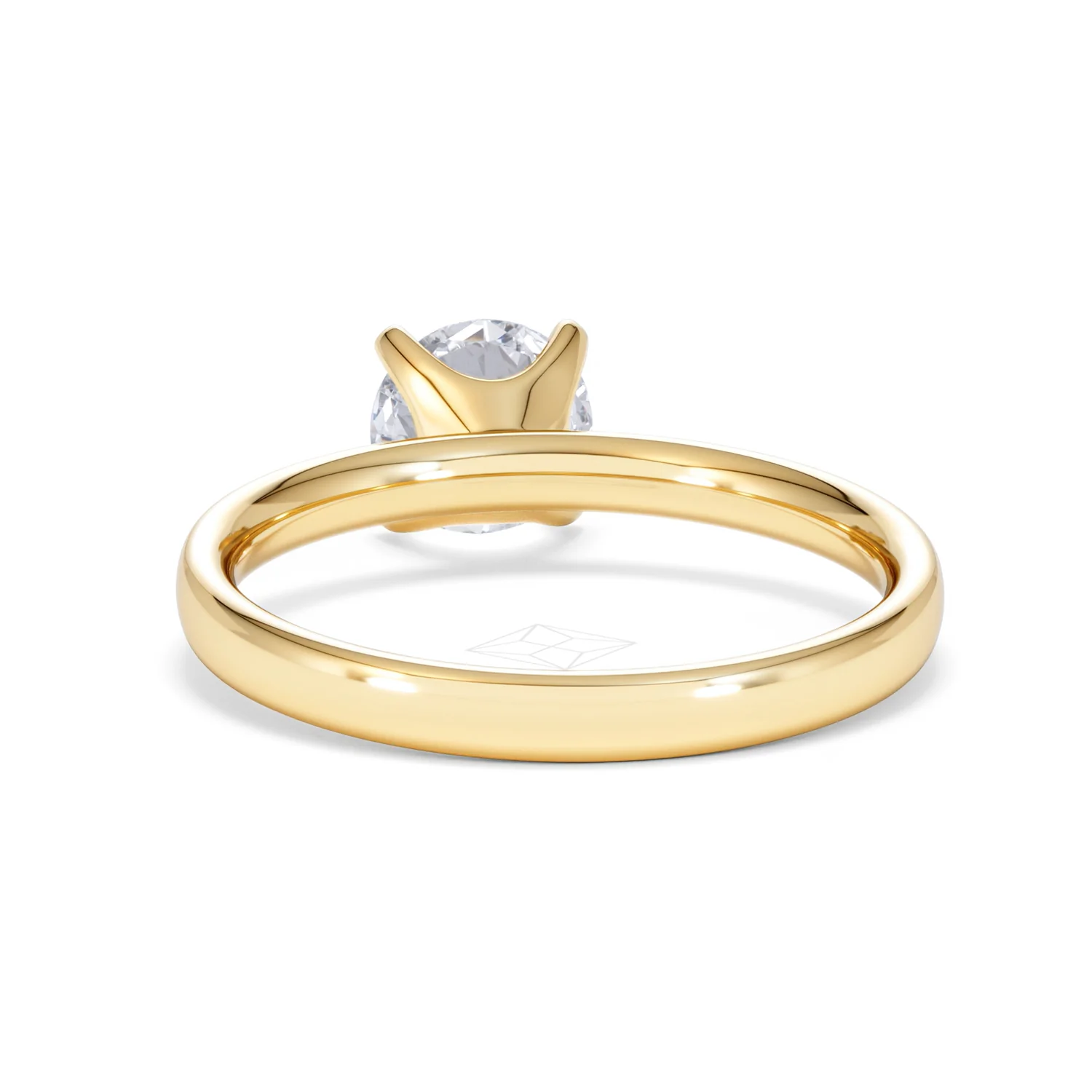 Origin 1.00ct Round Cut Lab Diamond Solitaire Engagement Ring in 18K Yellow Gold - Image 50