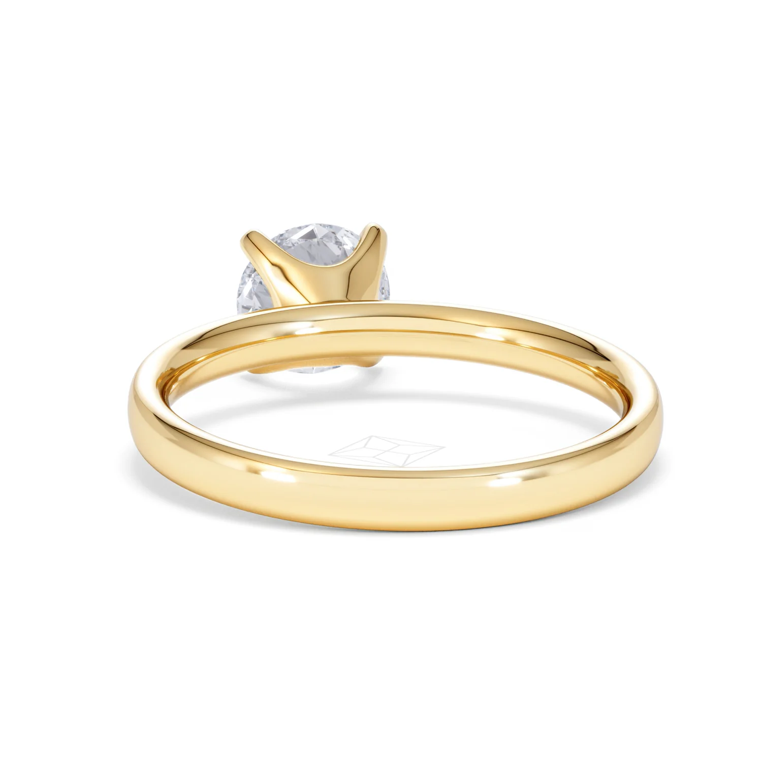 Origin 1.00ct Round Cut Lab Diamond Solitaire Engagement Ring in 18K Yellow Gold - Image 51