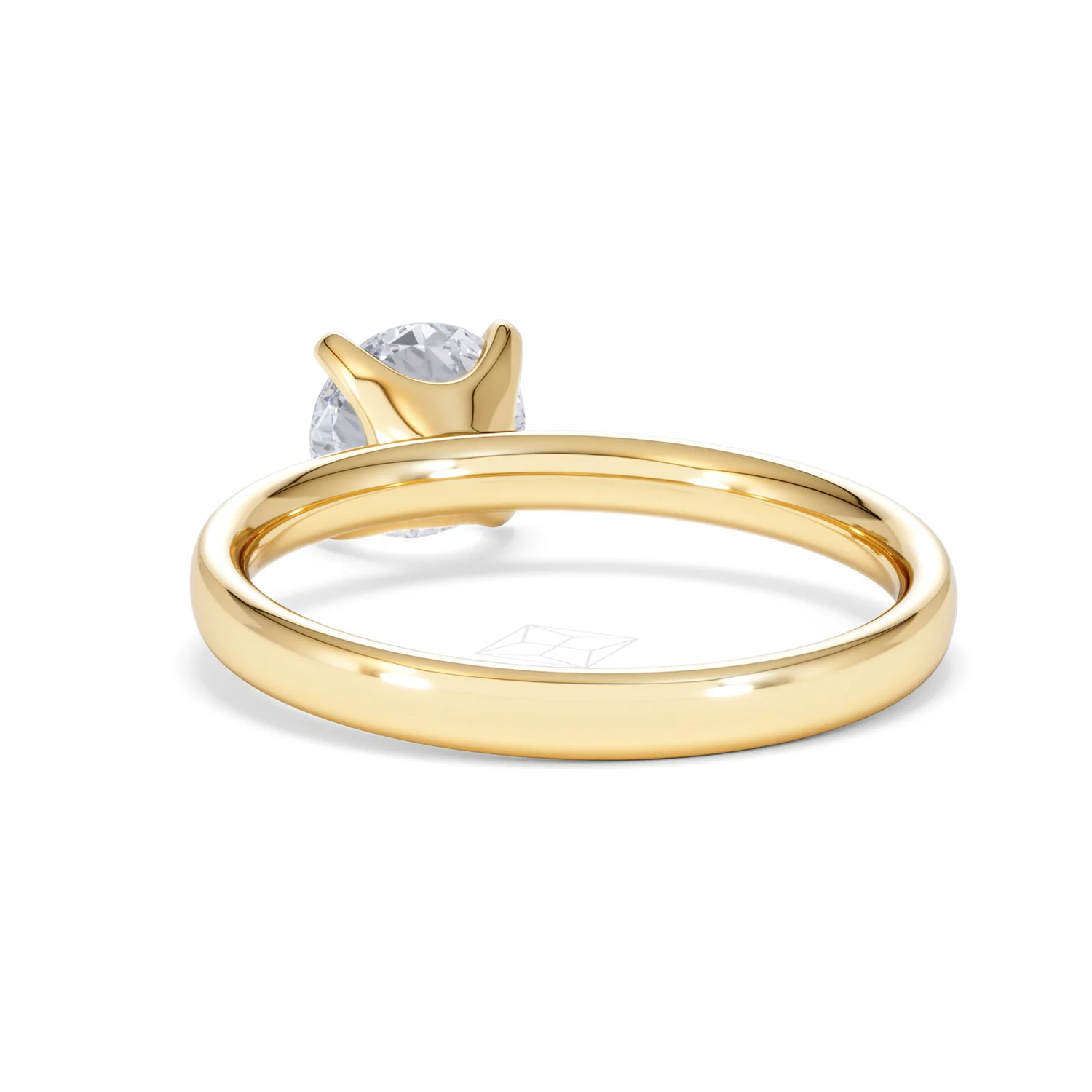 Origin 1.00ct Round Cut Lab Diamond Solitaire Engagement Ring in 18K Yellow Gold - Image 52