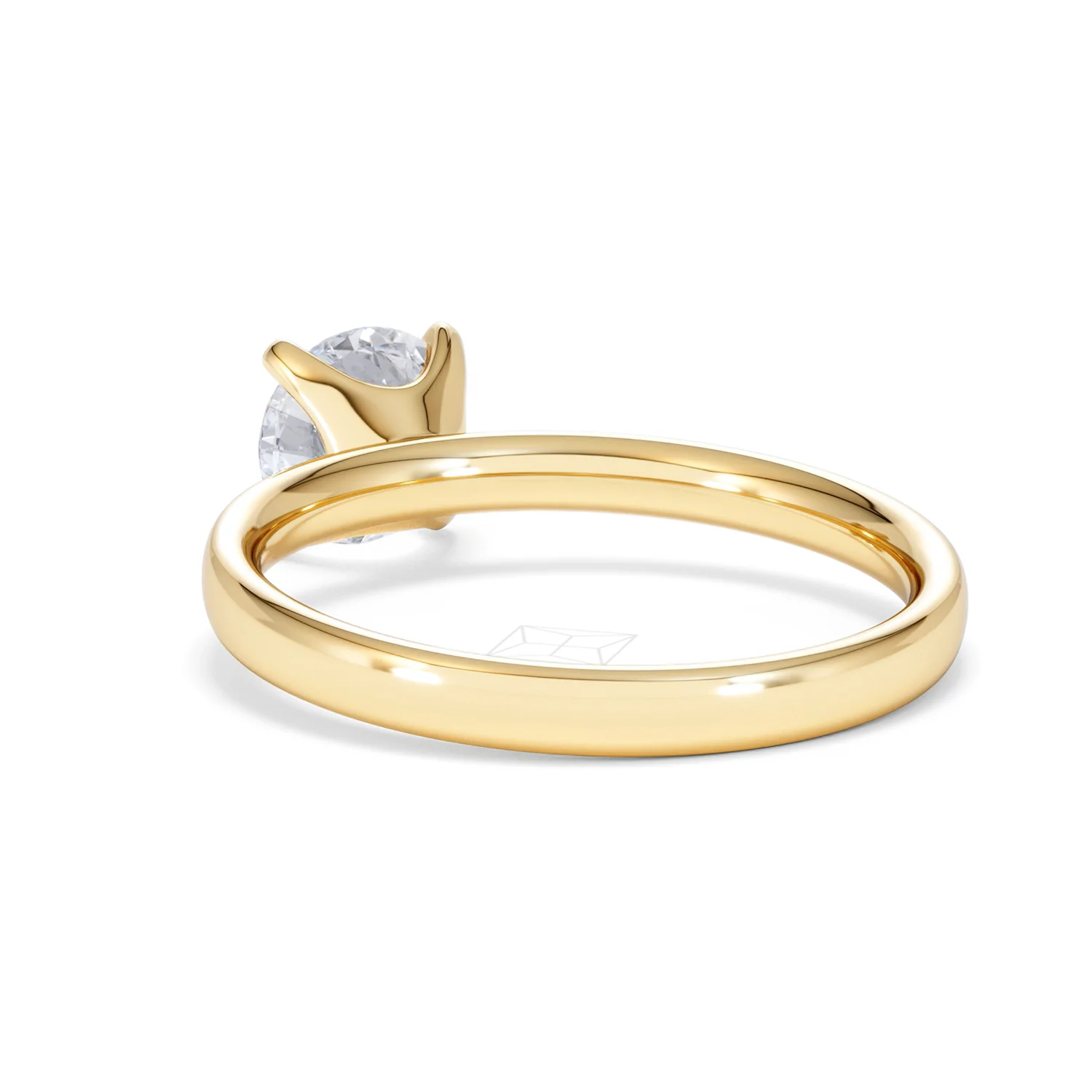 Origin 1.00ct Round Cut Lab Diamond Solitaire Engagement Ring in 18K Yellow Gold - Image 54