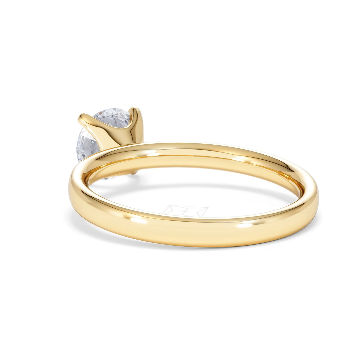 Origin 1.00ct Round Cut Lab Diamond Solitaire Engagement Ring in 18K Yellow Gold - Image 55