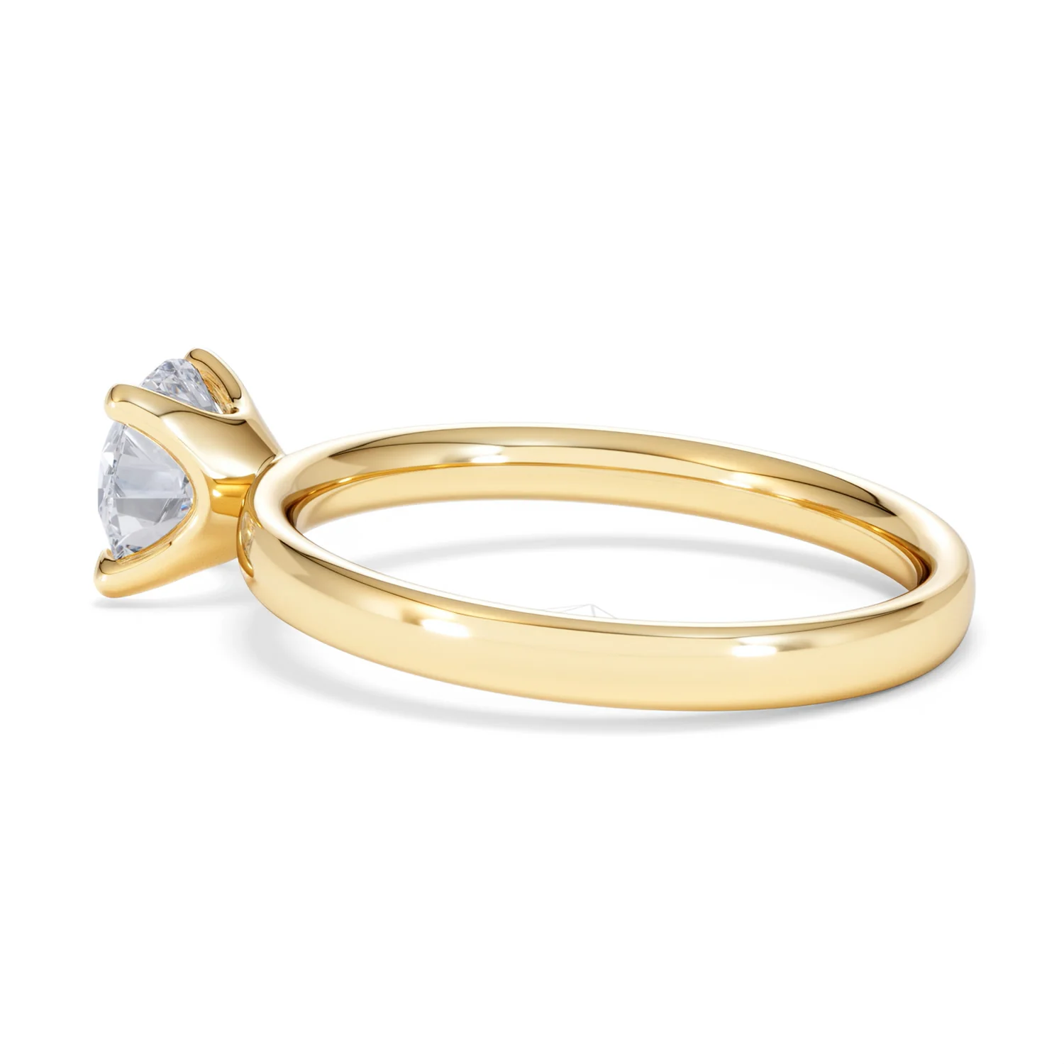 Origin 1.00ct Round Cut Lab Diamond Solitaire Engagement Ring in 18K Yellow Gold - Image 63