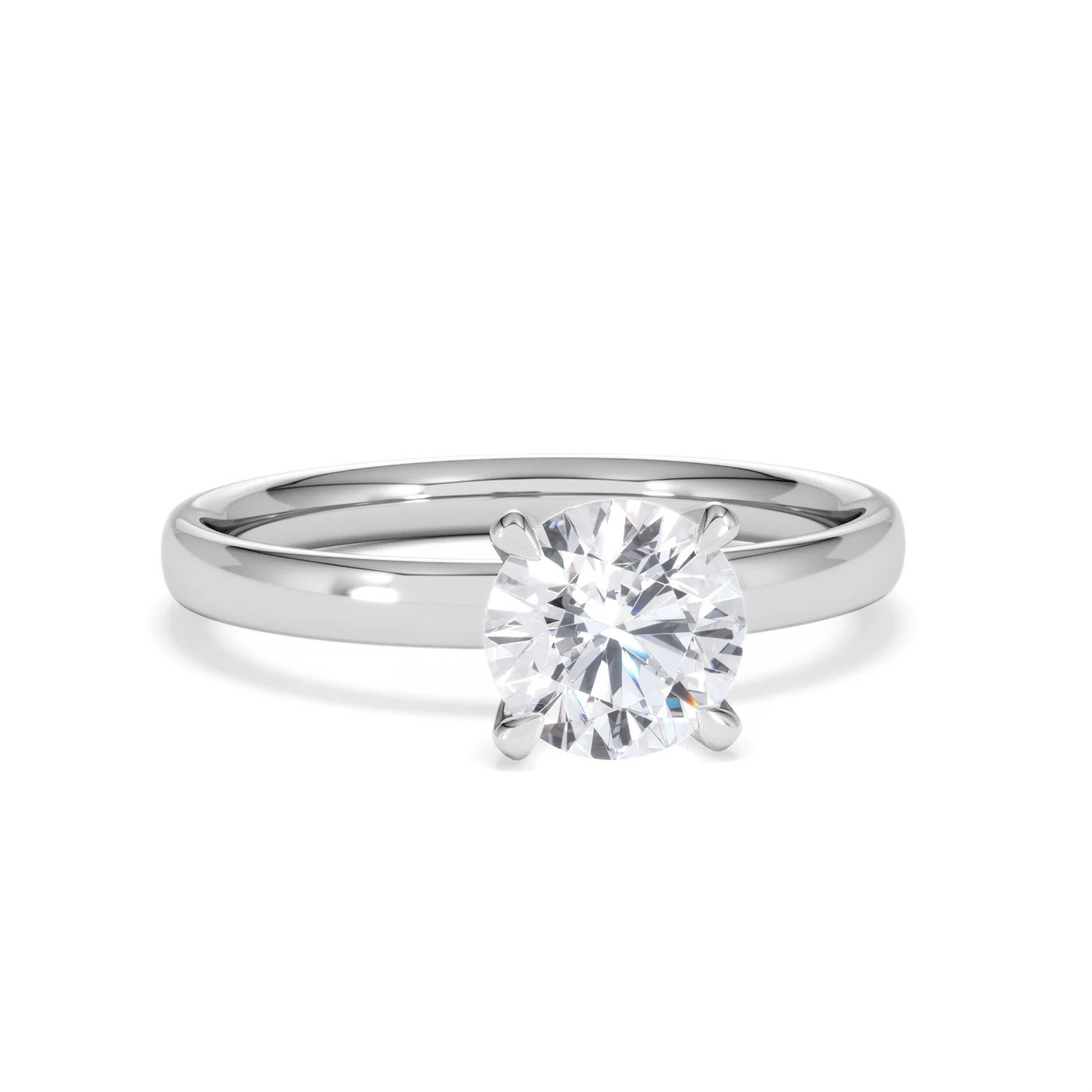 Origin 1.00ct Round Cut Lab Diamond Solitaire Engagement Ring in Platinum - Image 10