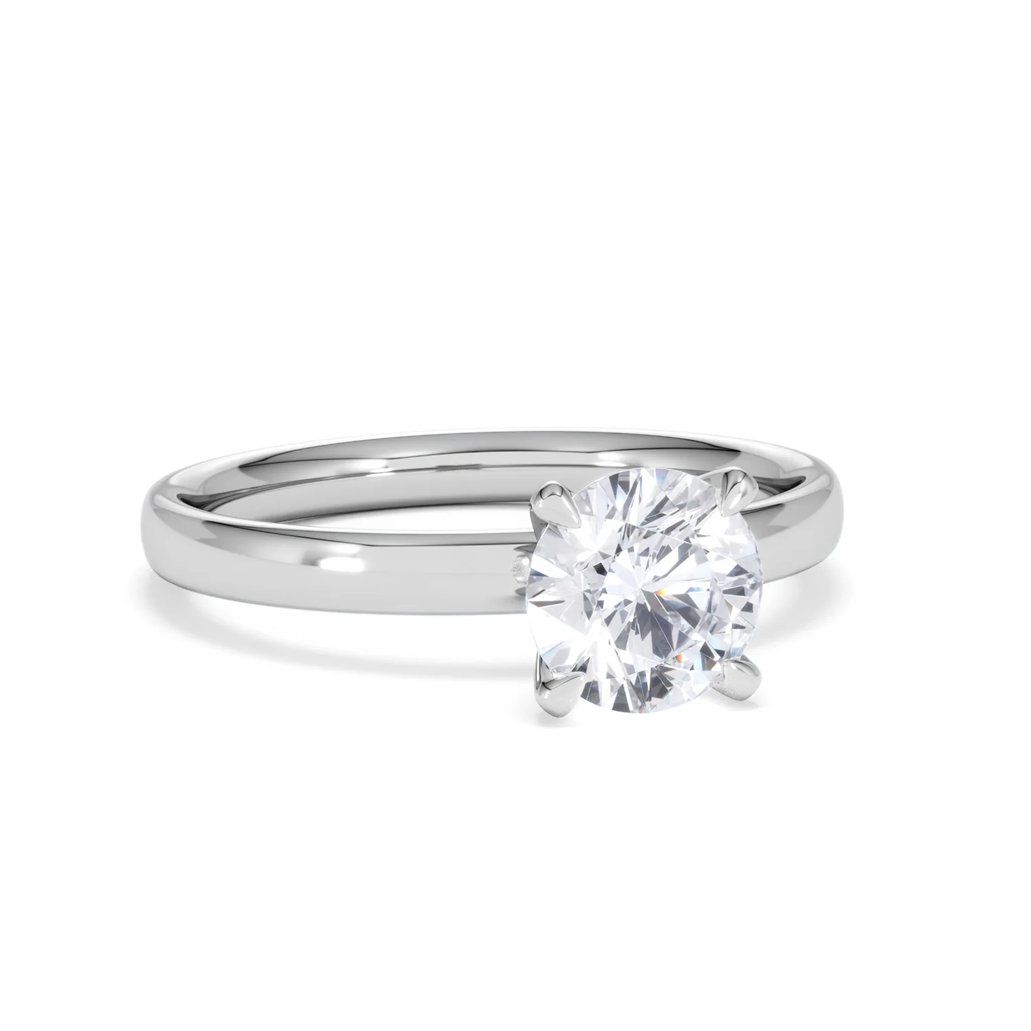 Origin 1.00ct Round Cut Lab Diamond Solitaire Engagement Ring in Platinum - Image 12