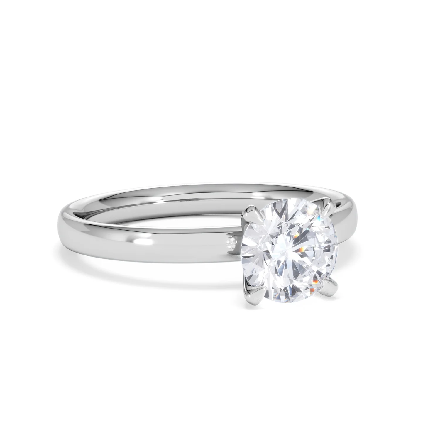 Origin 1.00ct Round Cut Lab Diamond Solitaire Engagement Ring in Platinum - Image 13