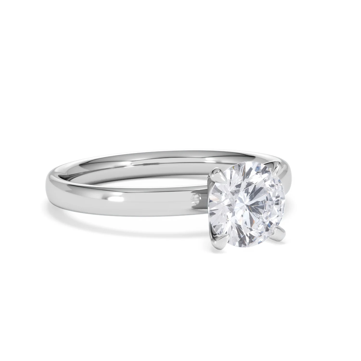 Origin 1.00ct Round Cut Lab Diamond Solitaire Engagement Ring in Platinum - Image 14