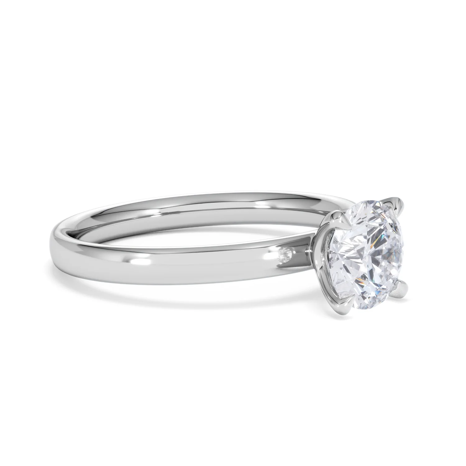 Origin 1.00ct Round Cut Lab Diamond Solitaire Engagement Ring in Platinum - Image 18