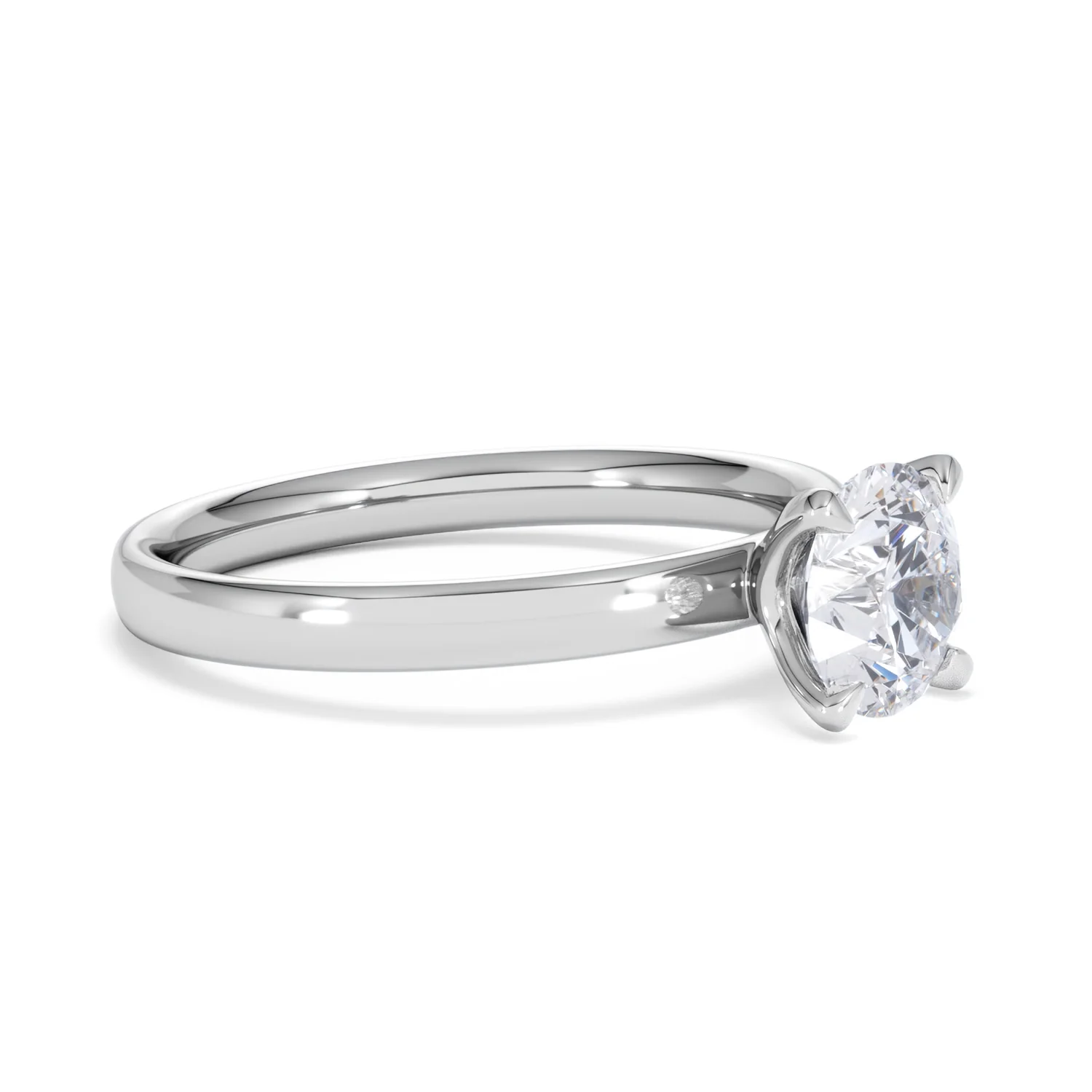 Origin 1.00ct Round Cut Lab Diamond Solitaire Engagement Ring in Platinum - Image 19