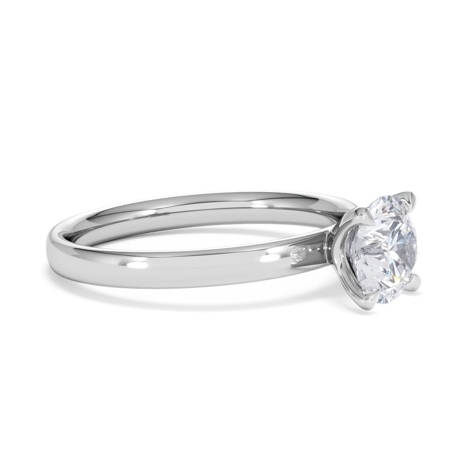 Origin 1.00ct Round Cut Lab Diamond Solitaire Engagement Ring in Platinum - Image 20