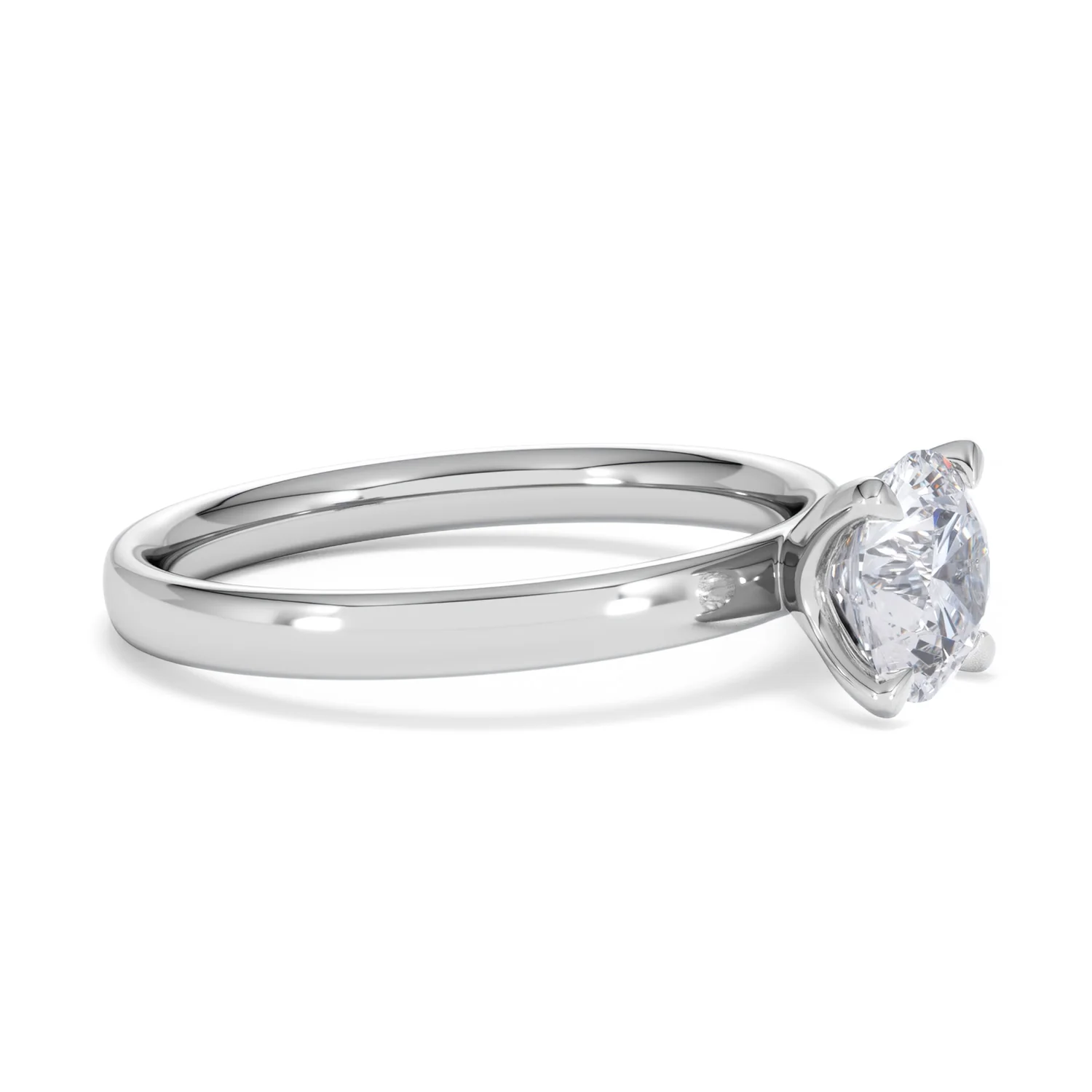 Origin 1.00ct Round Cut Lab Diamond Solitaire Engagement Ring in Platinum - Image 21