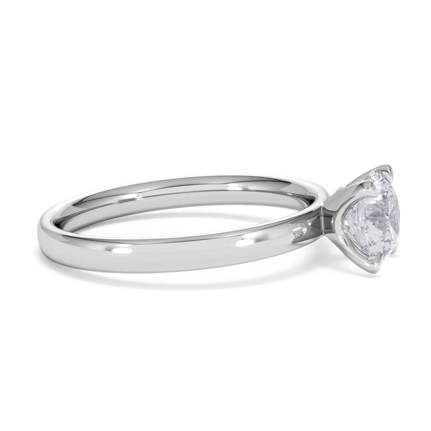 Origin 1.00ct Round Cut Lab Diamond Solitaire Engagement Ring in Platinum - Image 24