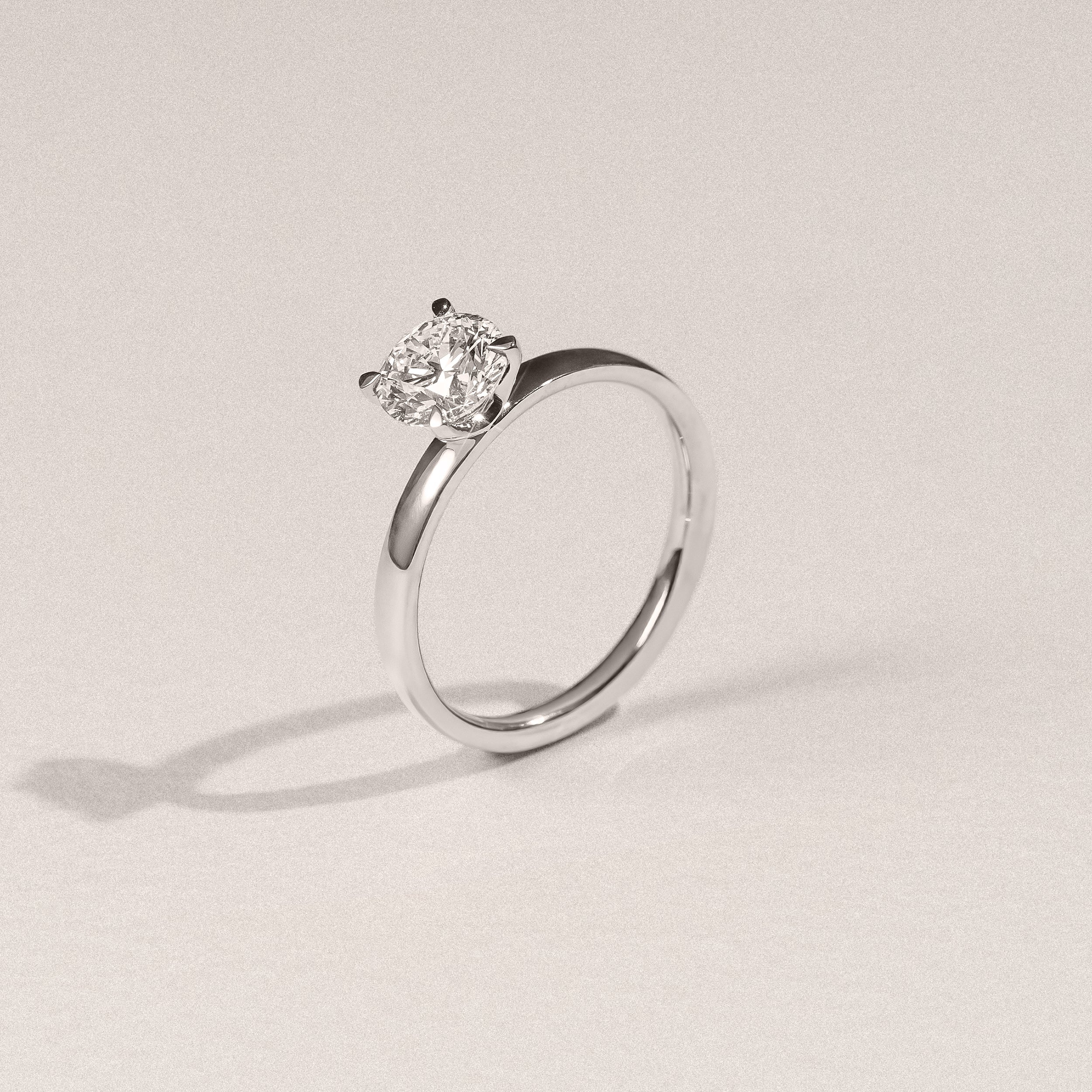 Origin 1.00ct Round Cut Lab Diamond Solitaire Engagement Ring in Platinum - Image 6