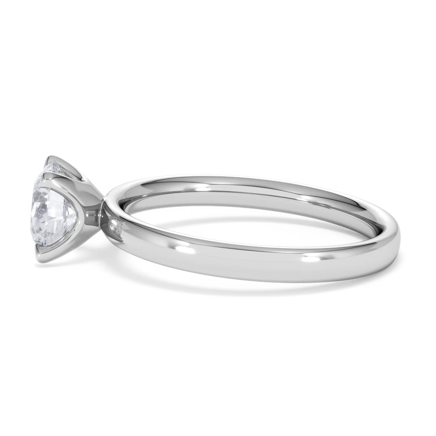 Origin 1.00ct Round Cut Lab Diamond Solitaire Engagement Ring in Platinum - Image 68
