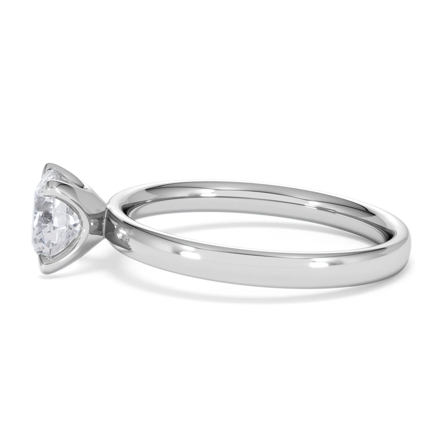 Origin 1.00ct Round Cut Lab Diamond Solitaire Engagement Ring in Platinum - Image 69