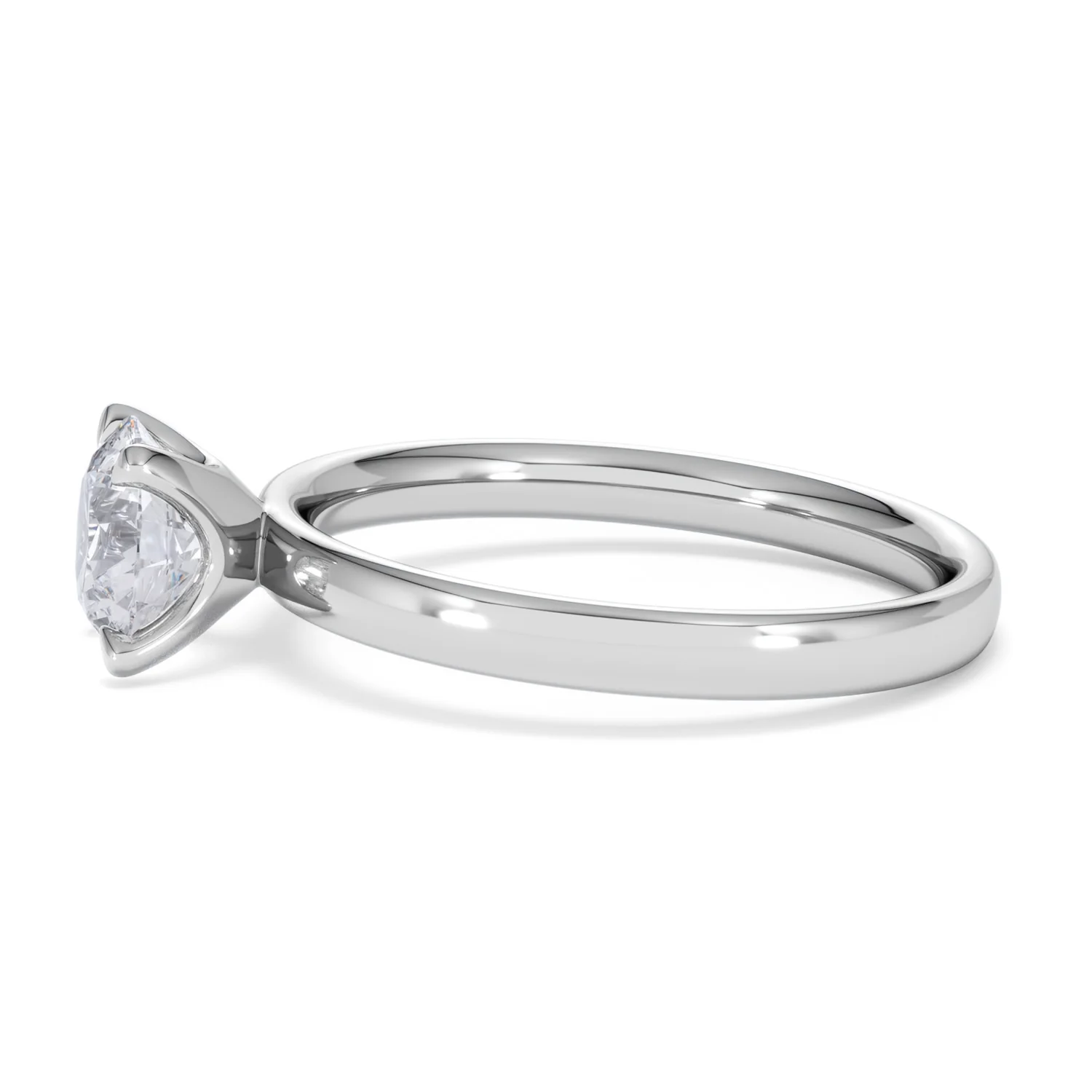 Origin 1.00ct Round Cut Lab Diamond Solitaire Engagement Ring in Platinum - Image 70