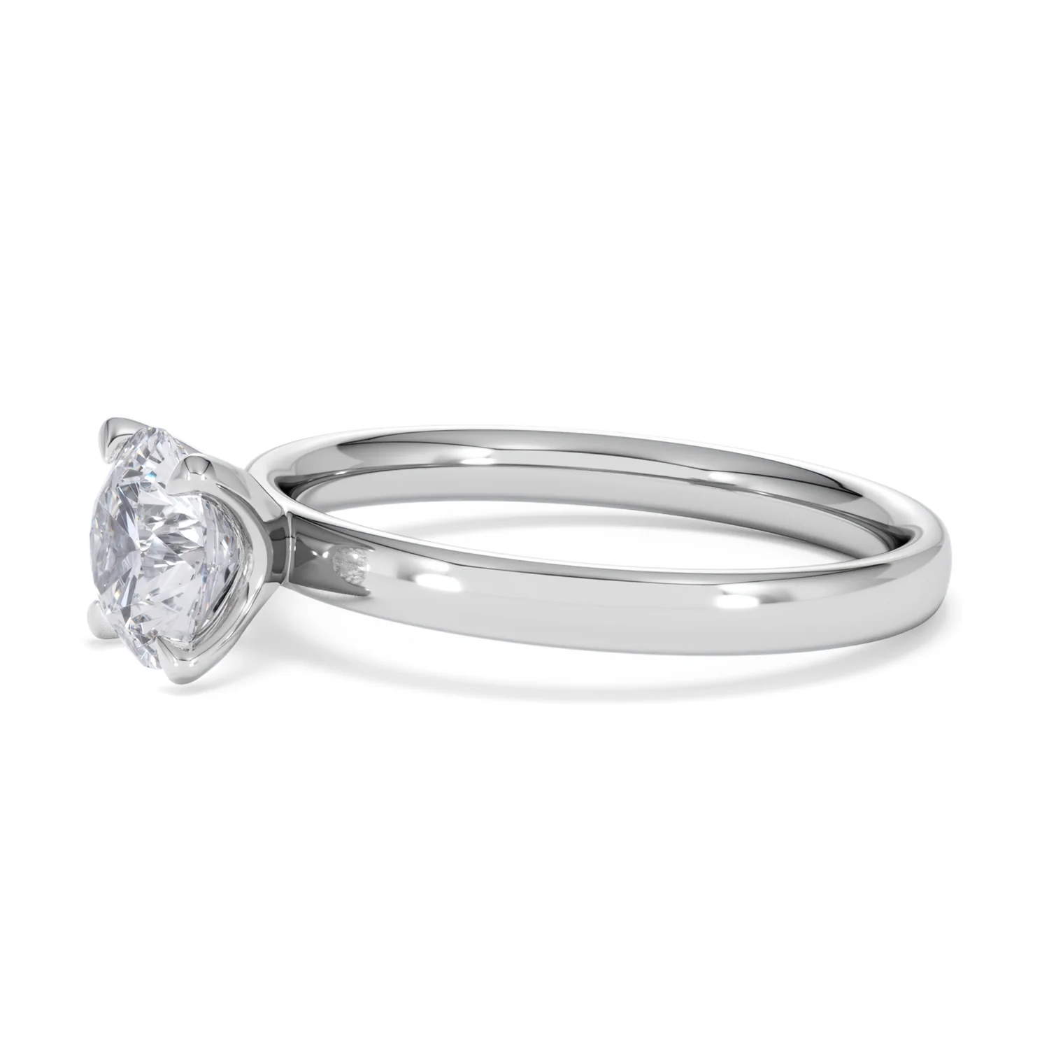 Origin 1.00ct Round Cut Lab Diamond Solitaire Engagement Ring in Platinum - Image 74