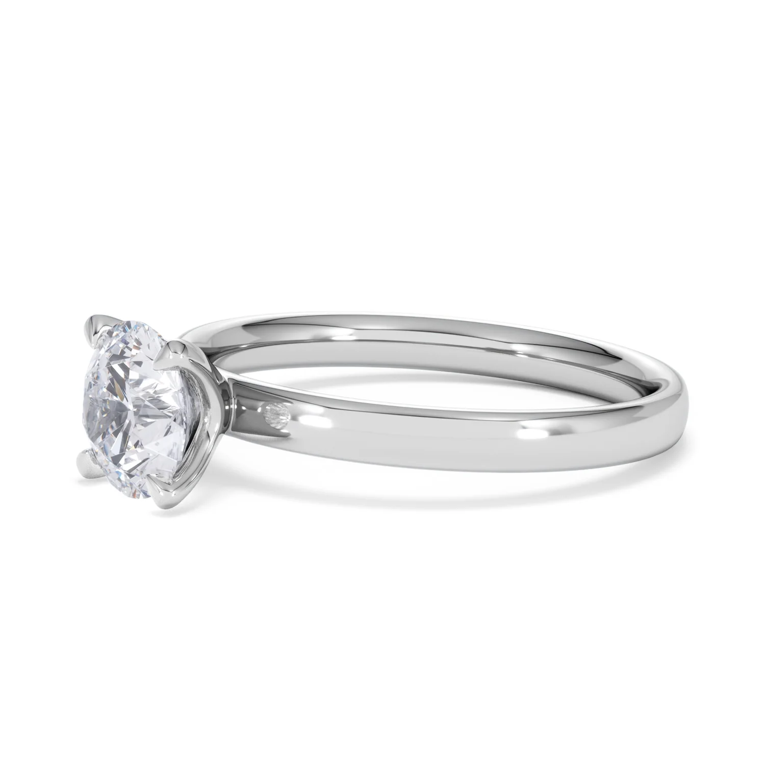 Origin 1.00ct Round Cut Lab Diamond Solitaire Engagement Ring in Platinum - Image 76