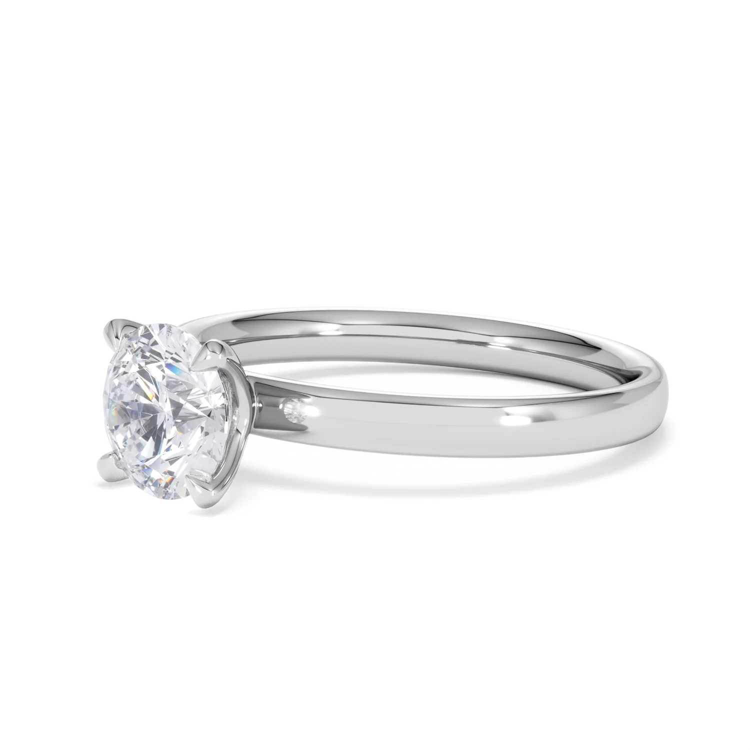 Origin 1.00ct Round Cut Lab Diamond Solitaire Engagement Ring in Platinum - Image 78