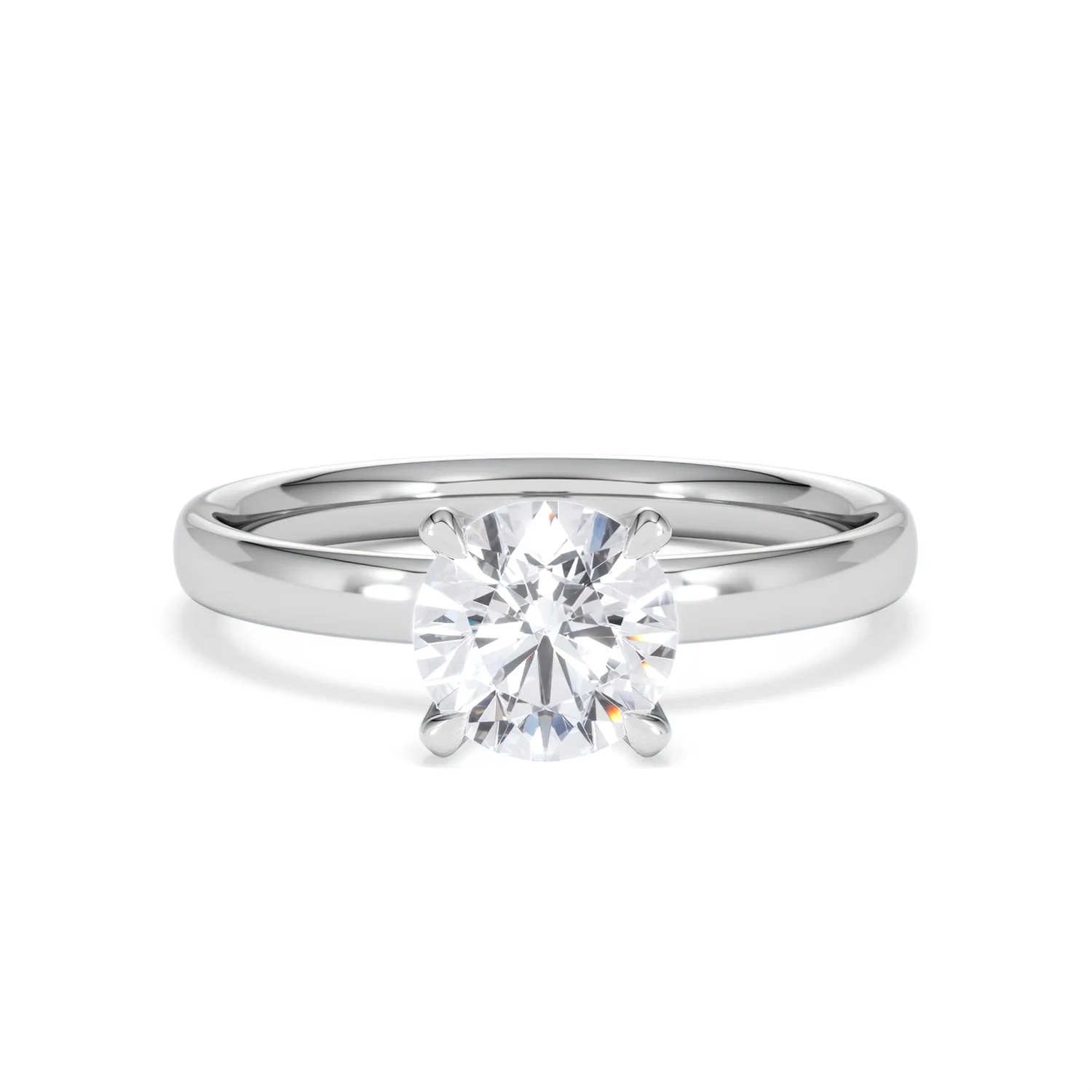 Origin 1.00ct Round Cut Lab Diamond Solitaire Engagement Ring in Platinum - Image 8
