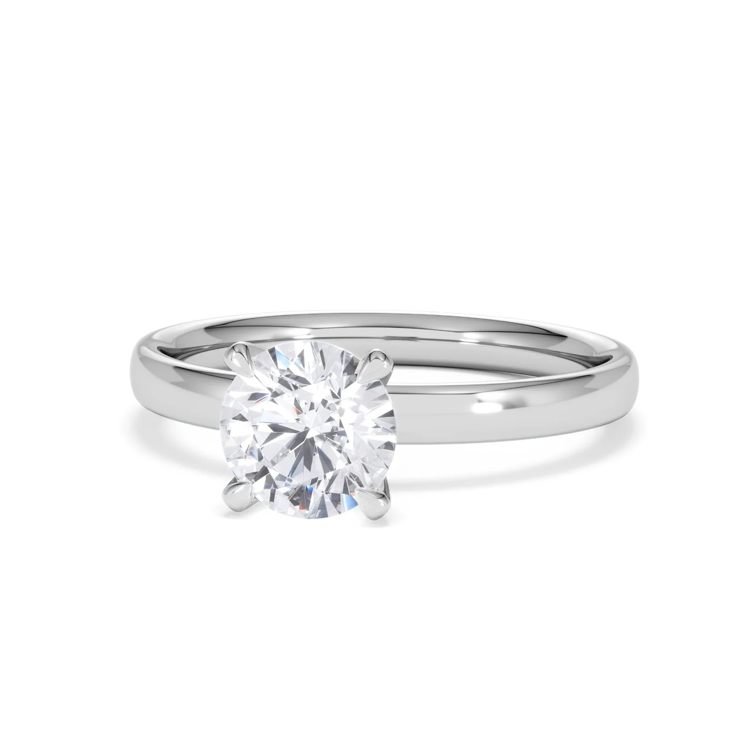 Origin 1.00ct Round Cut Lab Diamond Solitaire Engagement Ring in Platinum - Image 85